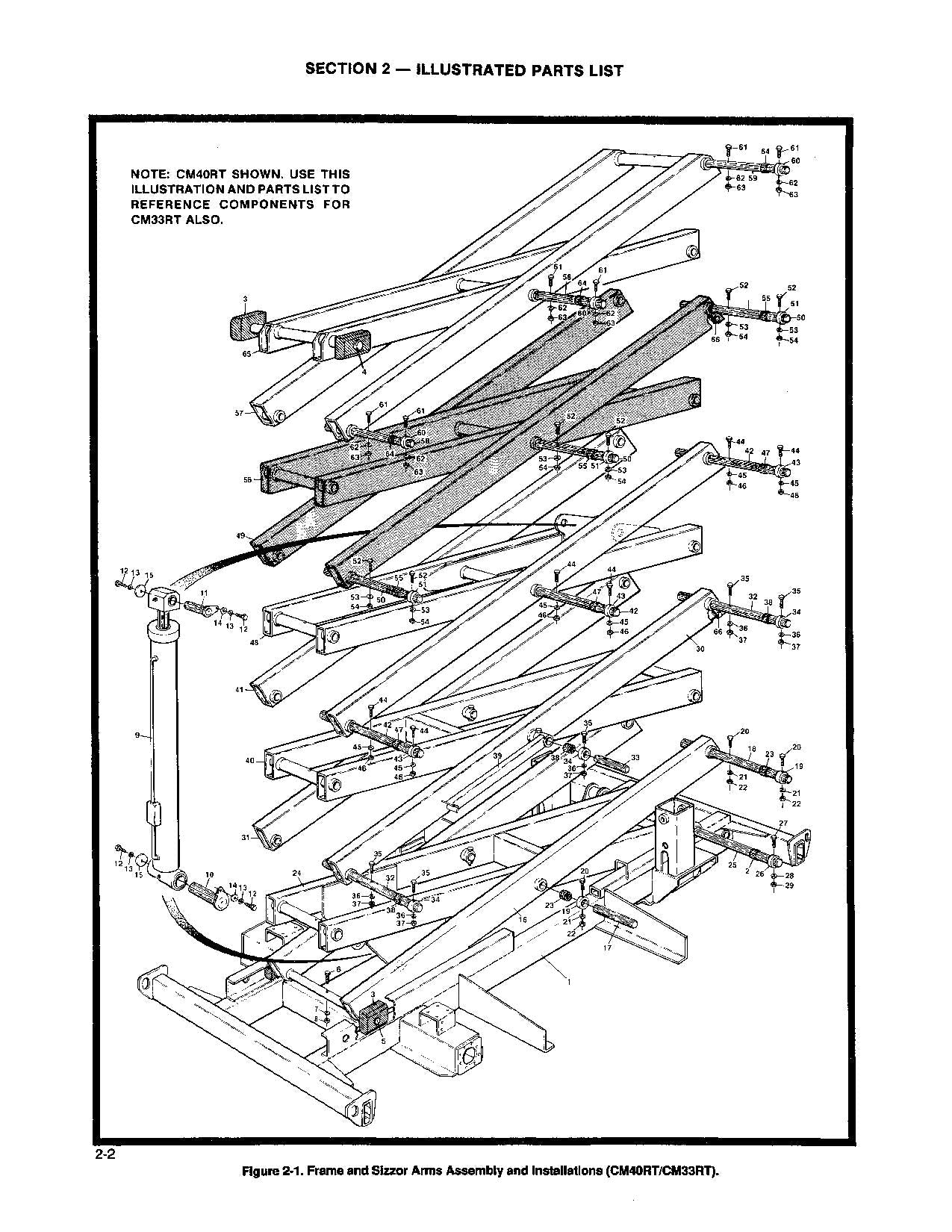 JLG CM25RT CM33RT CM40RT Scissor Lift Parts Catalog Manual 3120813