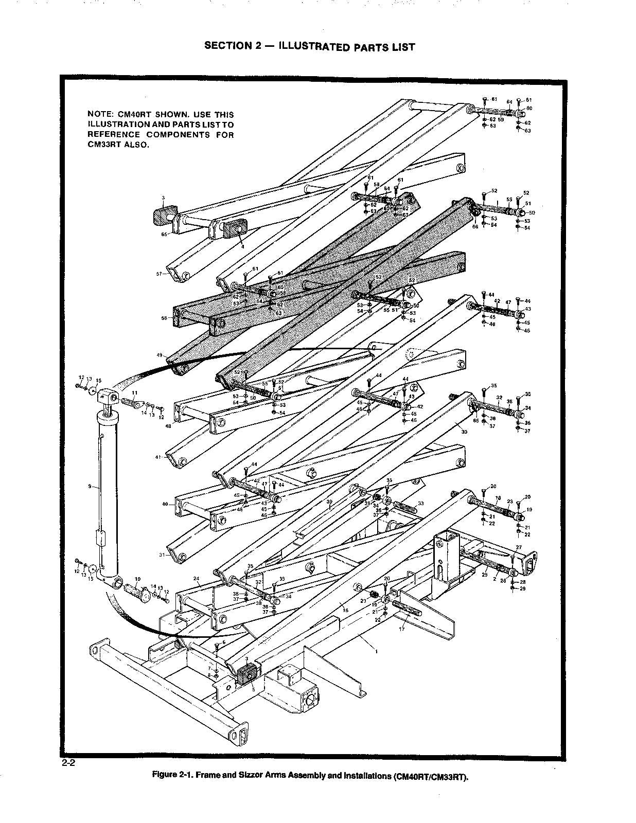 JLG CM25RT CM33RT CM40RT Boom Lift Parts Catalog Manual 3120661