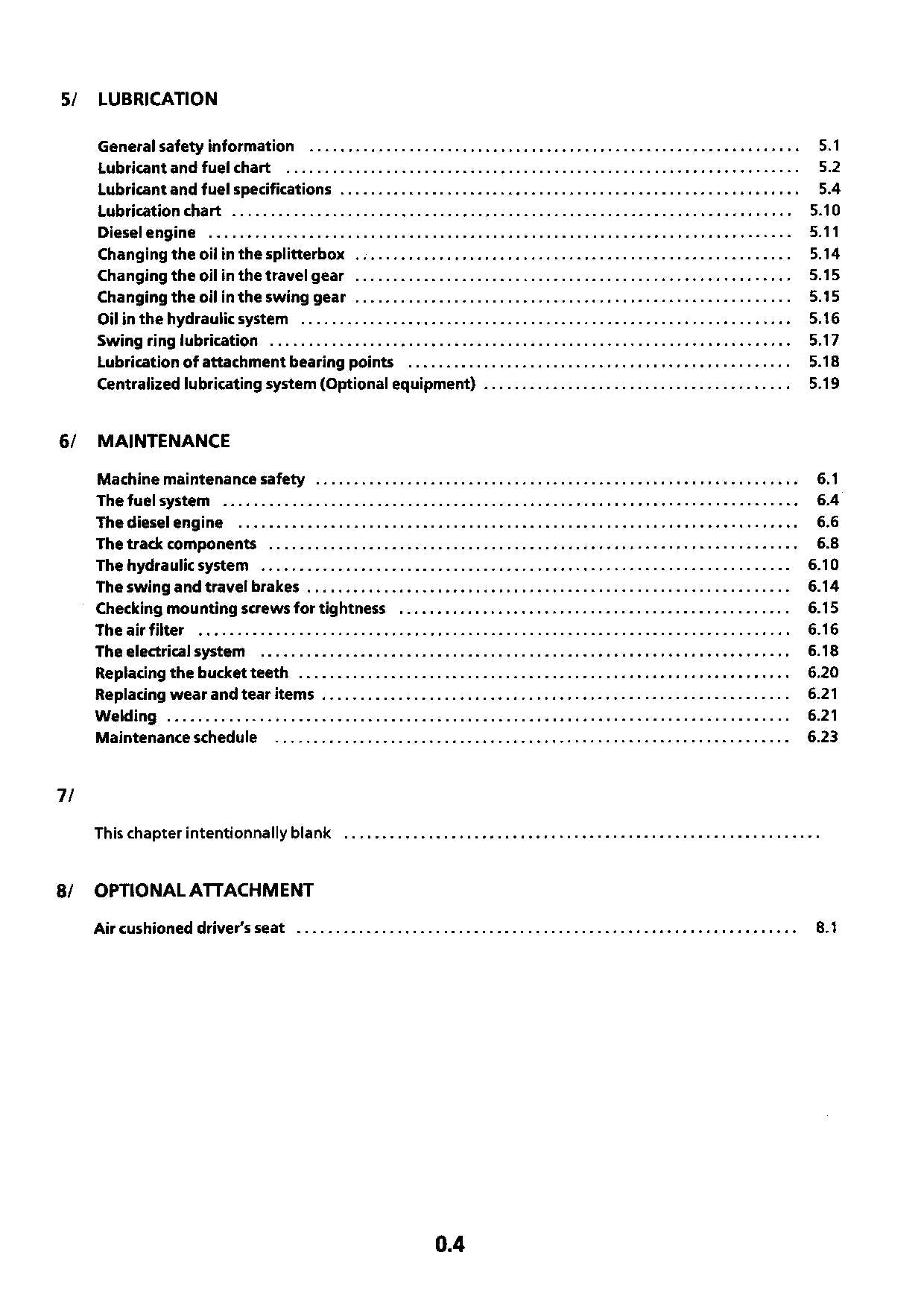 Liebherr R942 Litronic Excavator Operators manual serial 4001