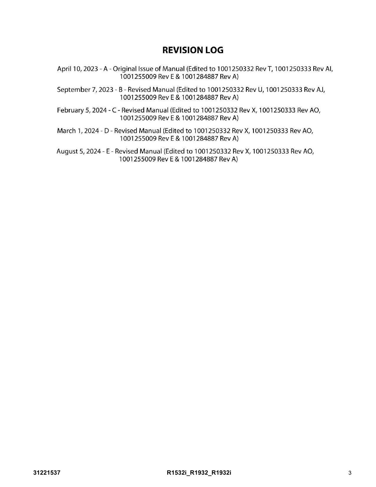 JLG R1532i R1932 R1932i Scissor Lift Parts Catalog Manual