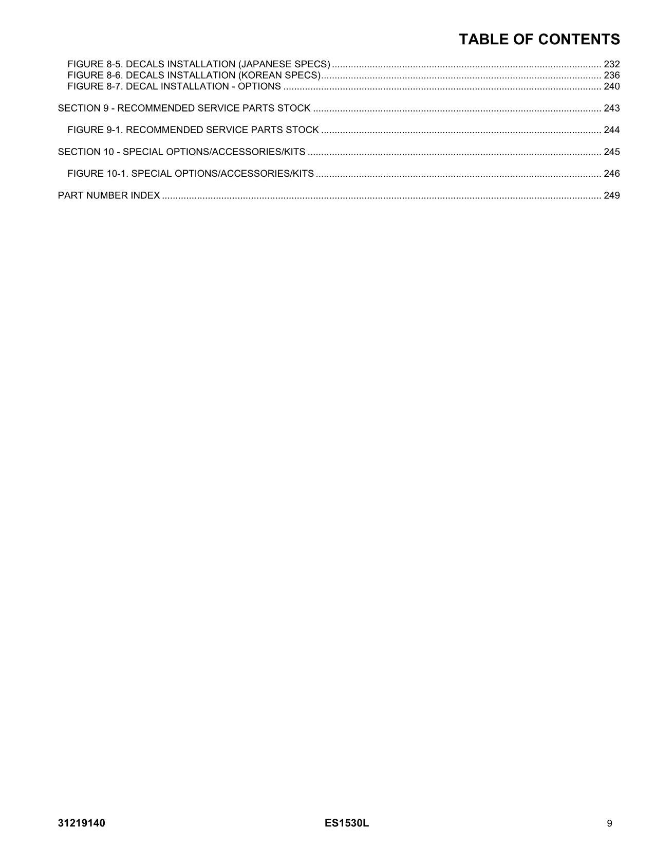 JLG ES1530L  Scissor Lift Parts Catalog Manual