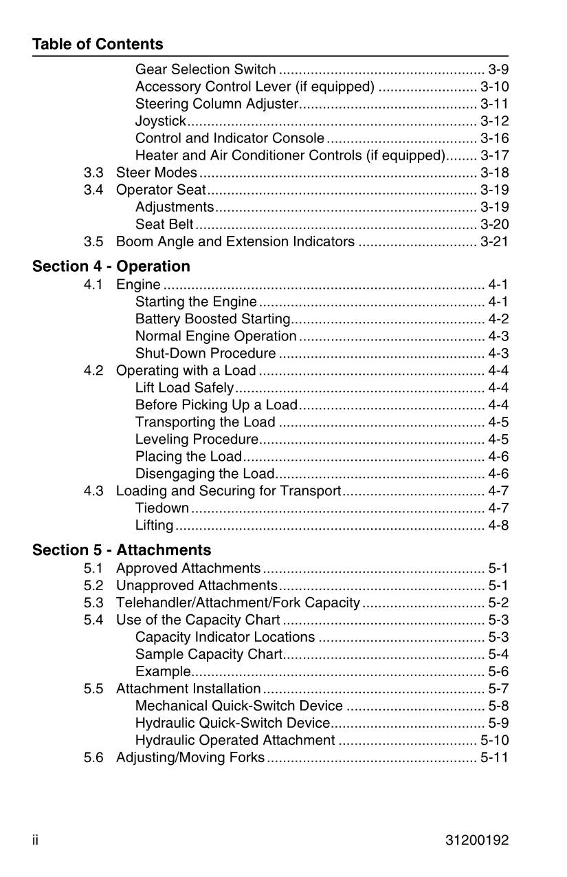 JLG G5-19A G6-23A Telehandler Maintenance Operation Operators Manual