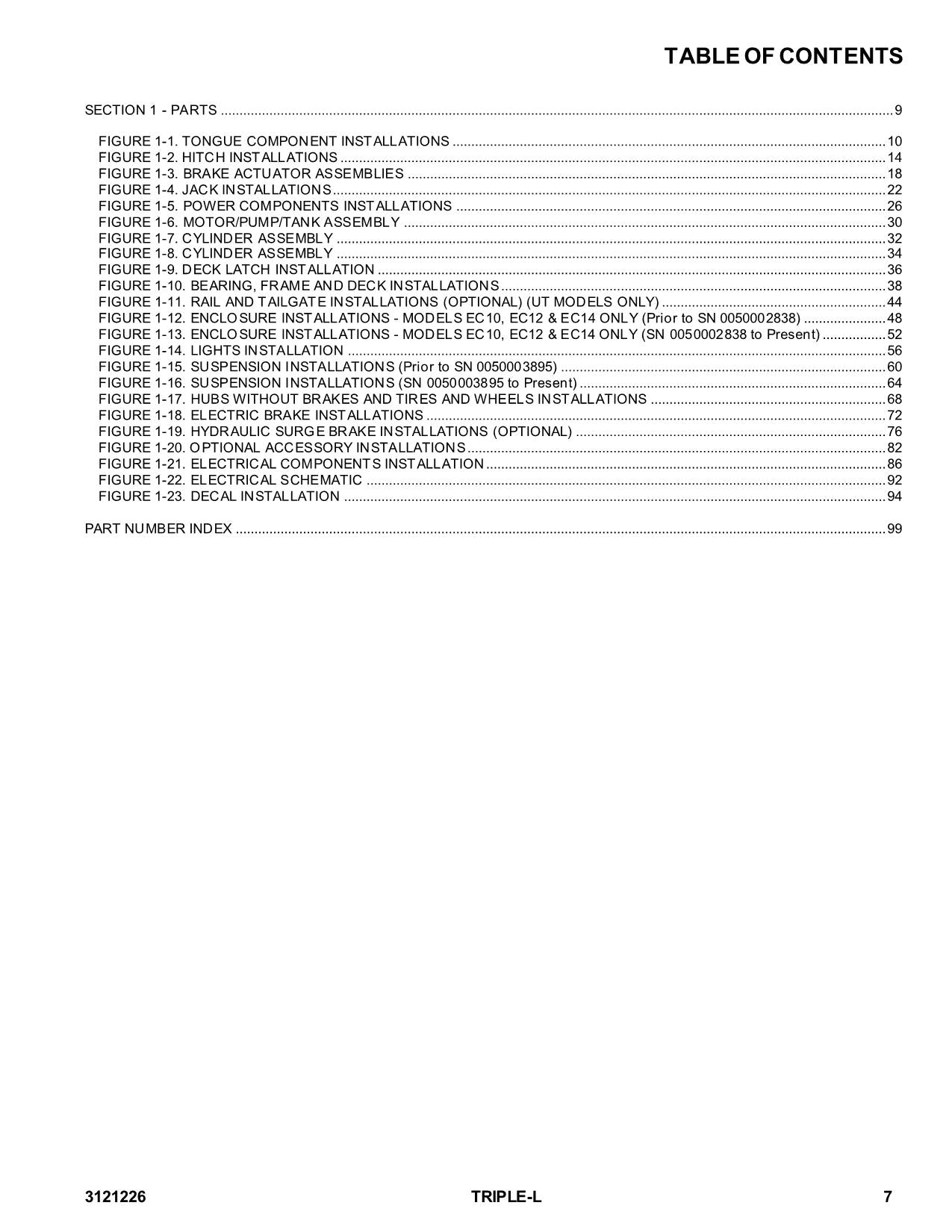 JLG 1012 1014 248 449 4610 7610 7612 7614 7616 Trailer Parts Catalog Manual