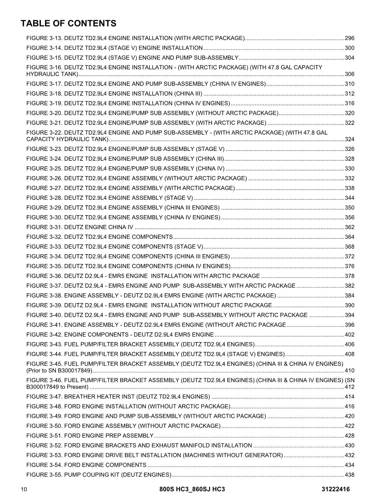 JLG 800S HC3 860SJ HC3 Boom Lift  Parts Catalog Manual