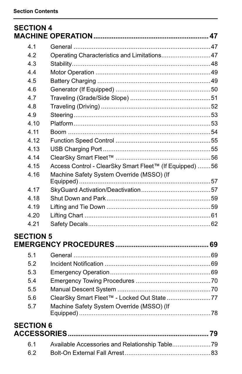 JLG EC600SJ EC600SJP H600SJ H600SJP Boom Lift Operators Manual 31223172