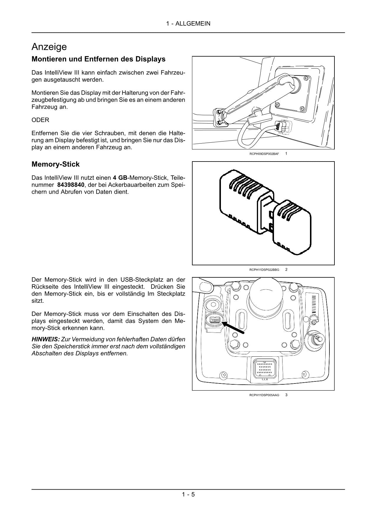 New Holland INTELLIVIEW III Betriebsanleitung 84549245