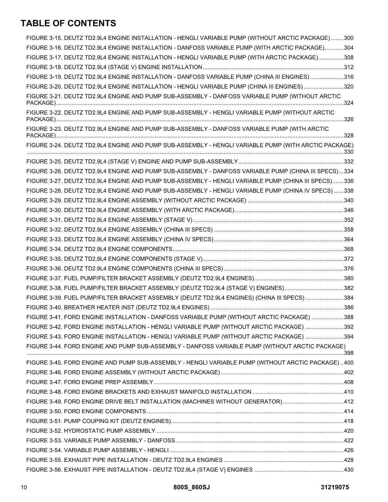 JLG 800S 860SJ Boom Lift  Parts Catalog Manual 31219075