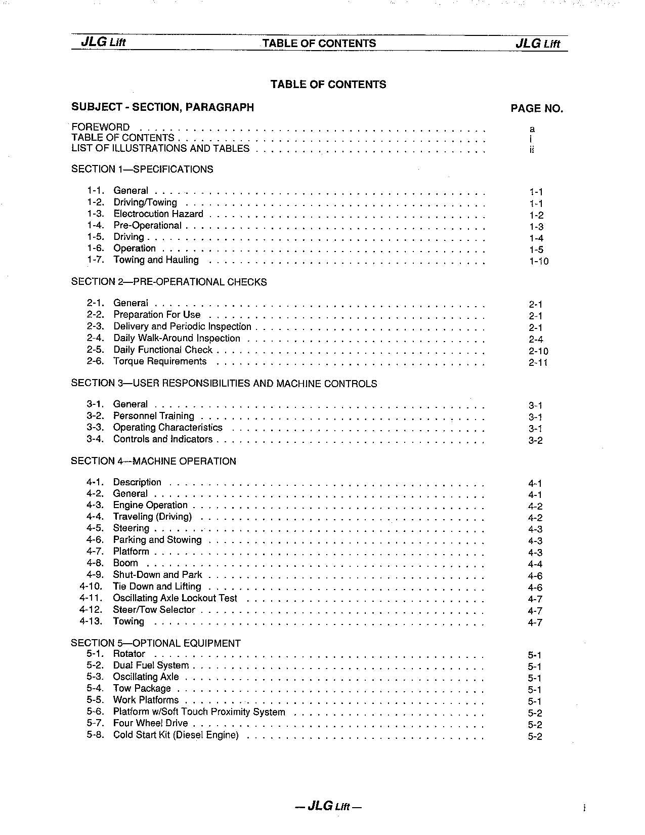 JLG 60HA Boom Lift Maintenance Operation Operators Manual