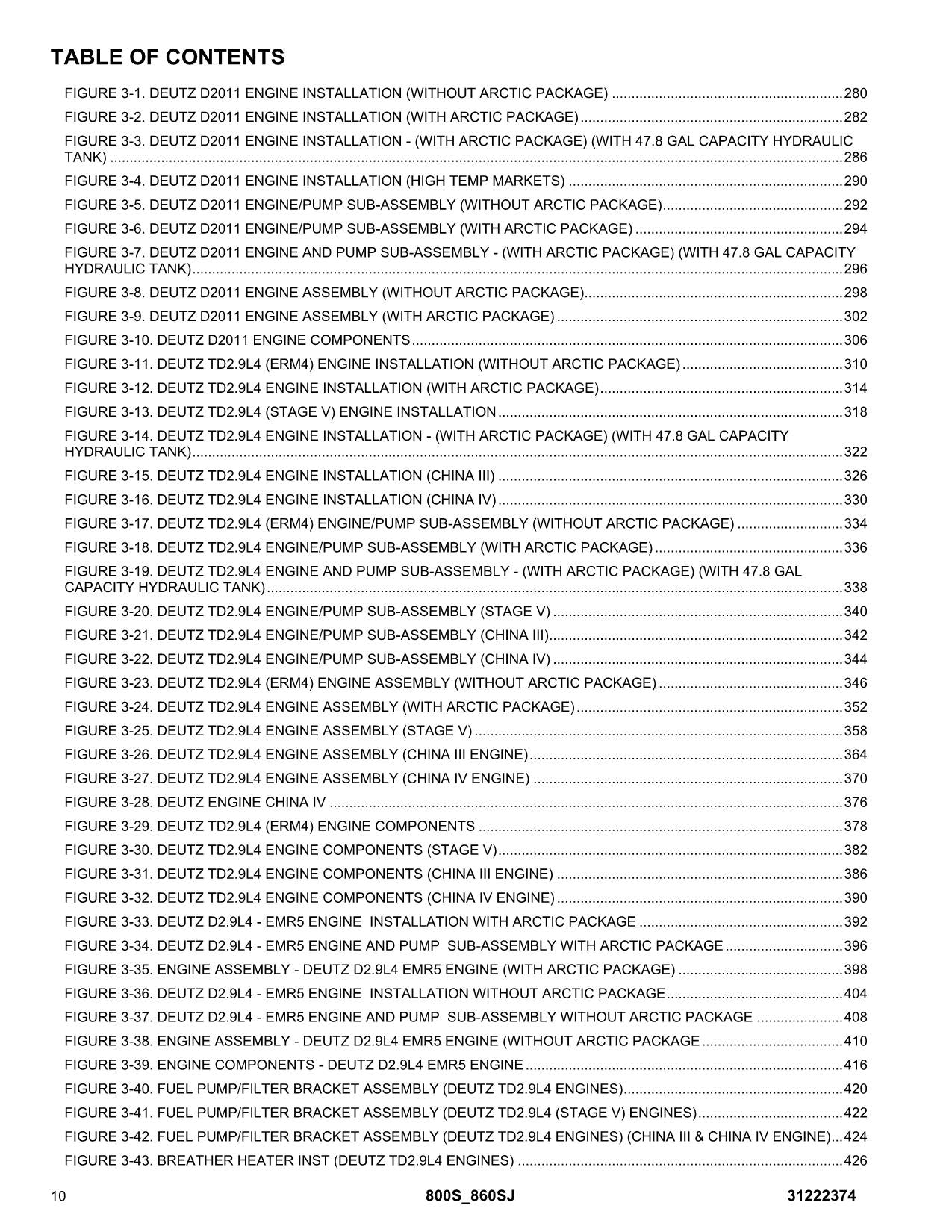 JLG 800S 860SJ Boom Lift  Parts Catalog Manual