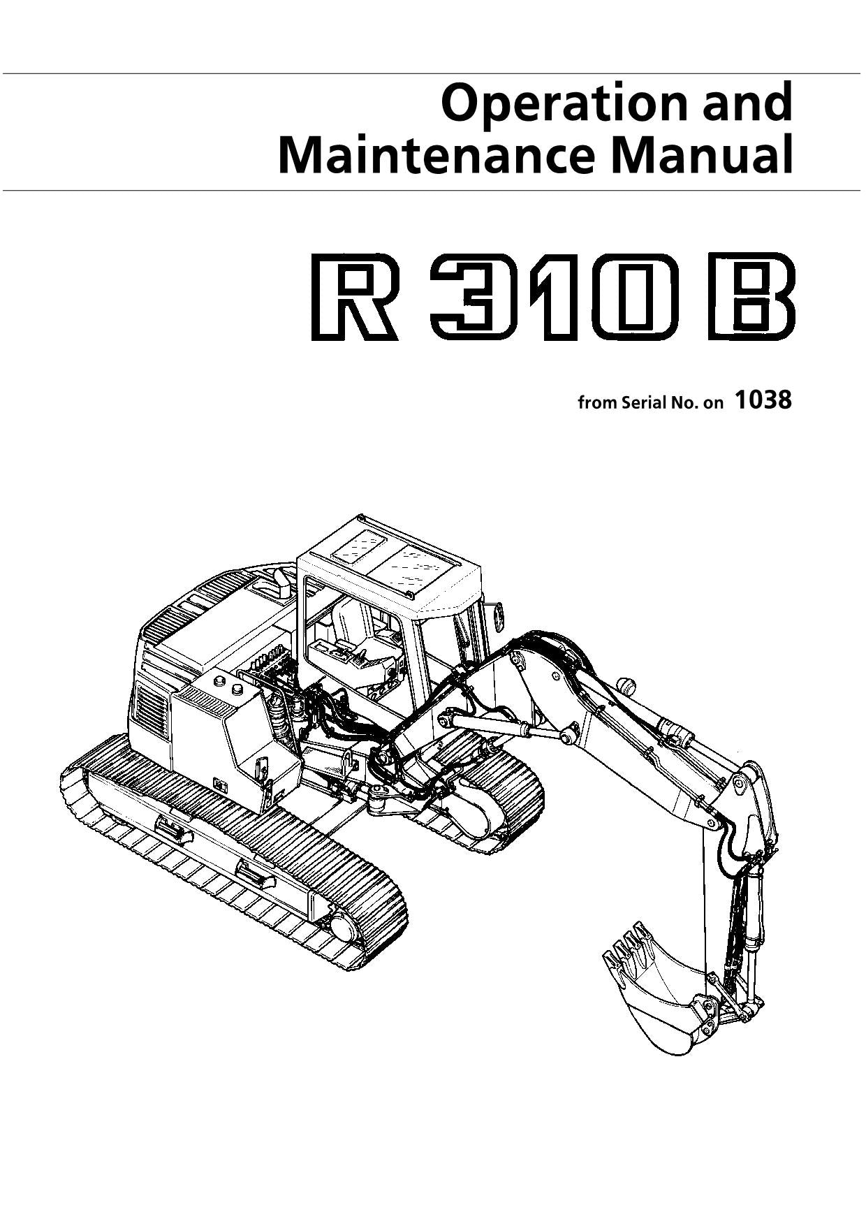 Liebherr R310 B Excavator Operators manual