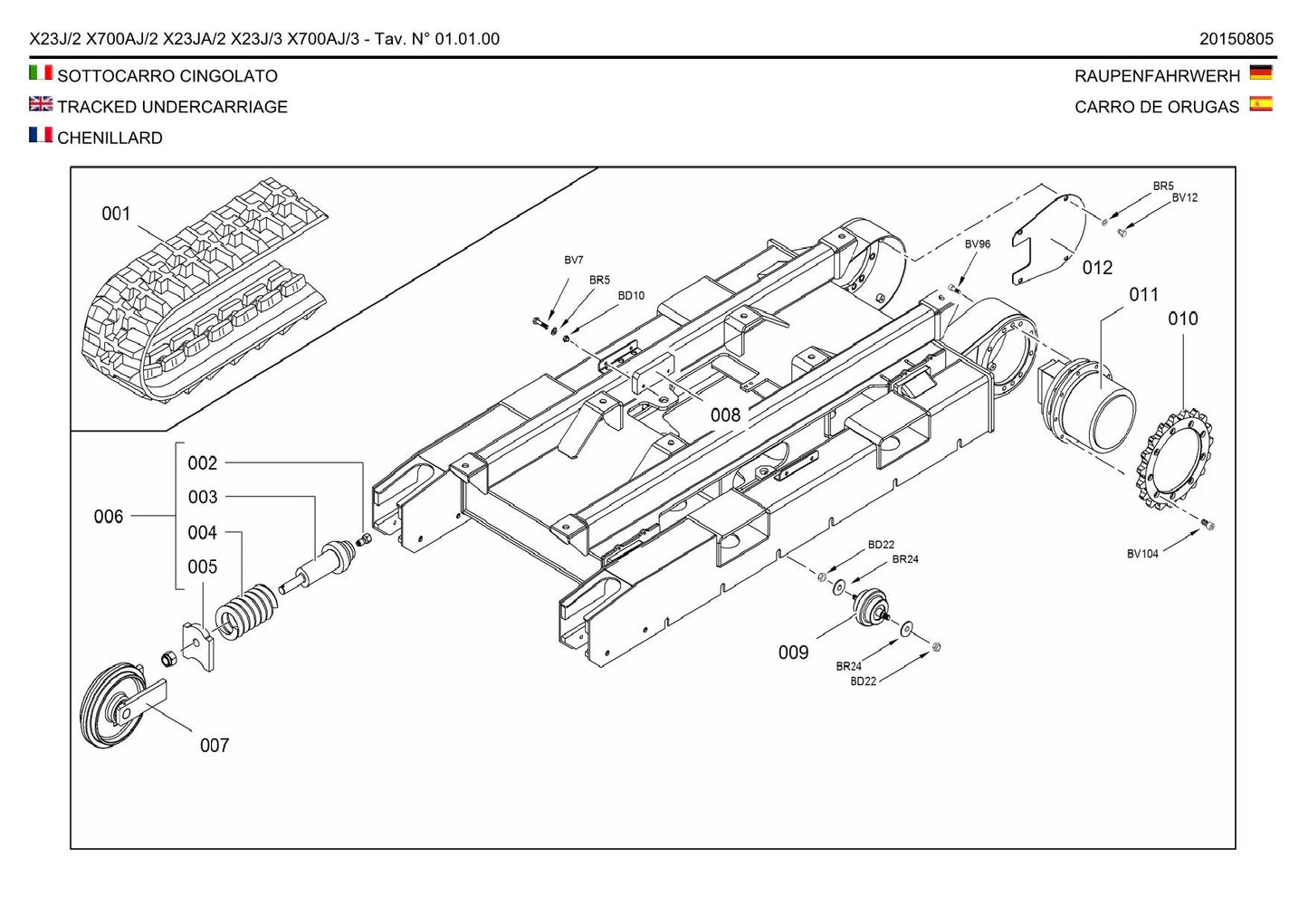 JLG GEN 2 X23JA GEN 2 & 3 X700AJ Compact Crawler Boom Parts Catalog Manual