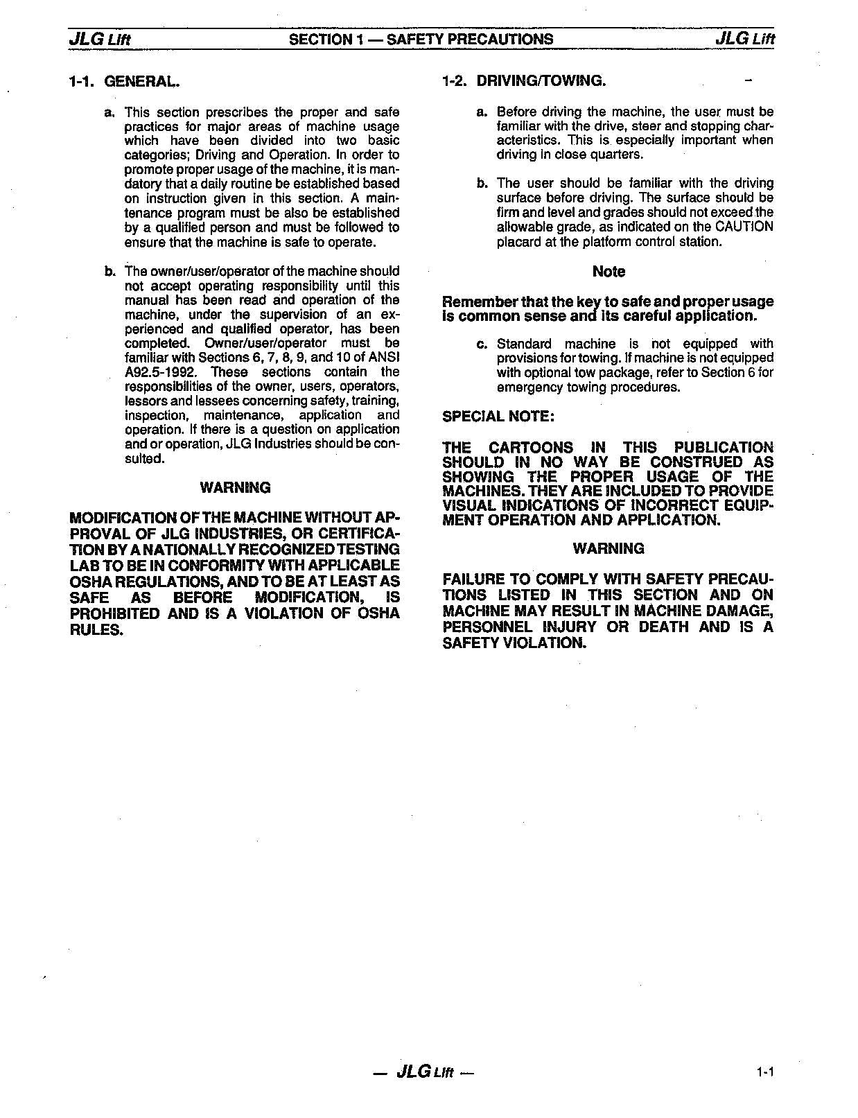 JLG 60H 70H Scissor Lift Maintenance Operation Operators Manual