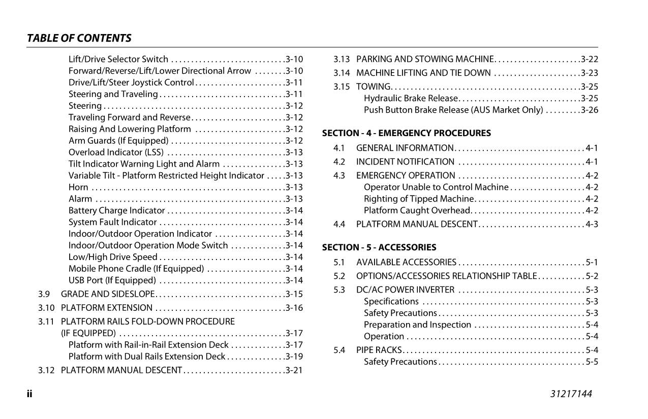 JLG R2632 R3246 Boom Lift Maintenance Operation Operators Manual