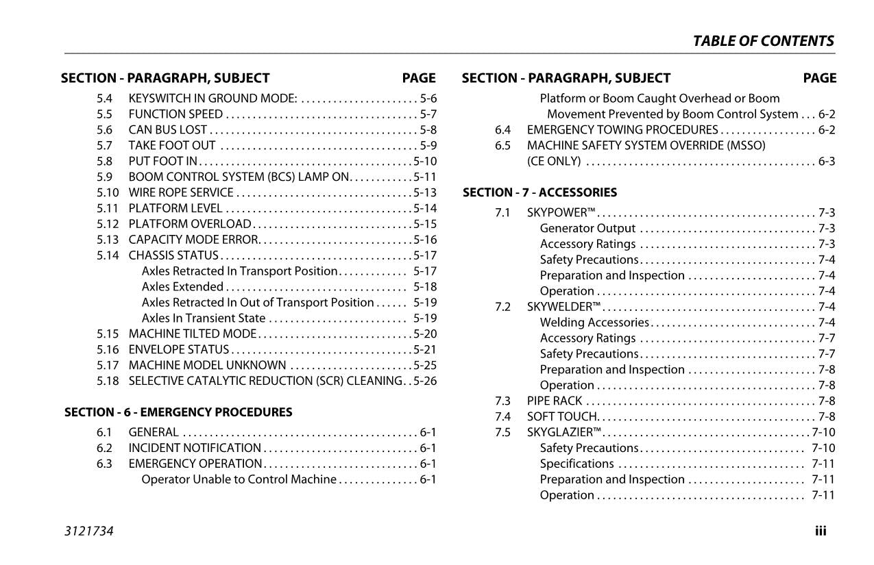 JLG 1500AJP Boom Lift Maintenance Operation Operators Manual 3121734