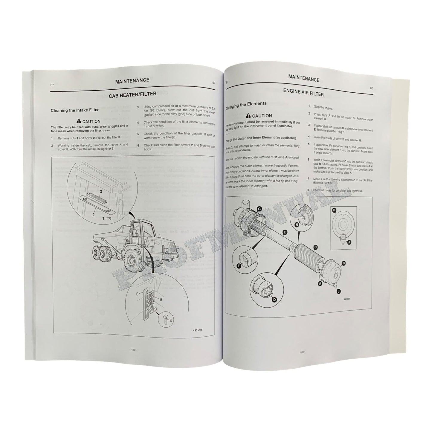 JCB 722 ARTICULATED DUMP TRUCK Operators Manual