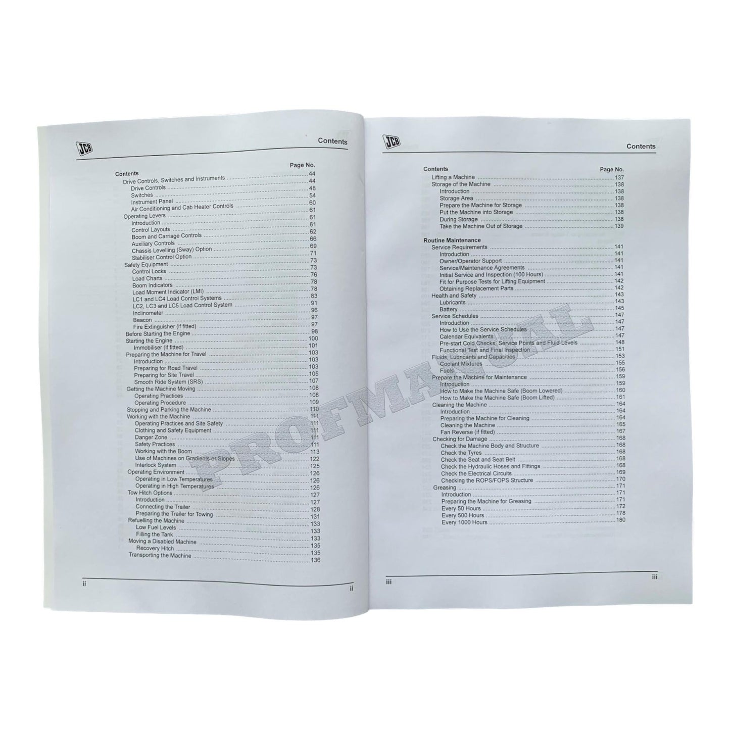 JCB 540-170 550-170 541-70 Telescopic Handler Operators Manual