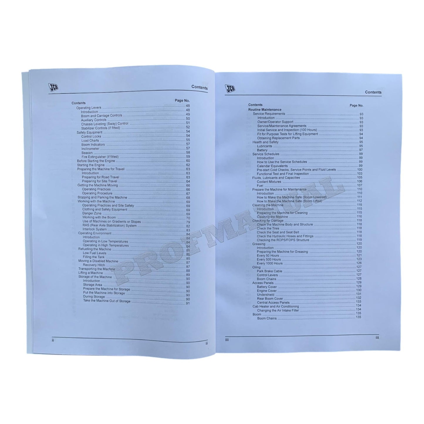 JCB 506-36 507-42 509-42 510-56 Telescopic Handler Operators Manual