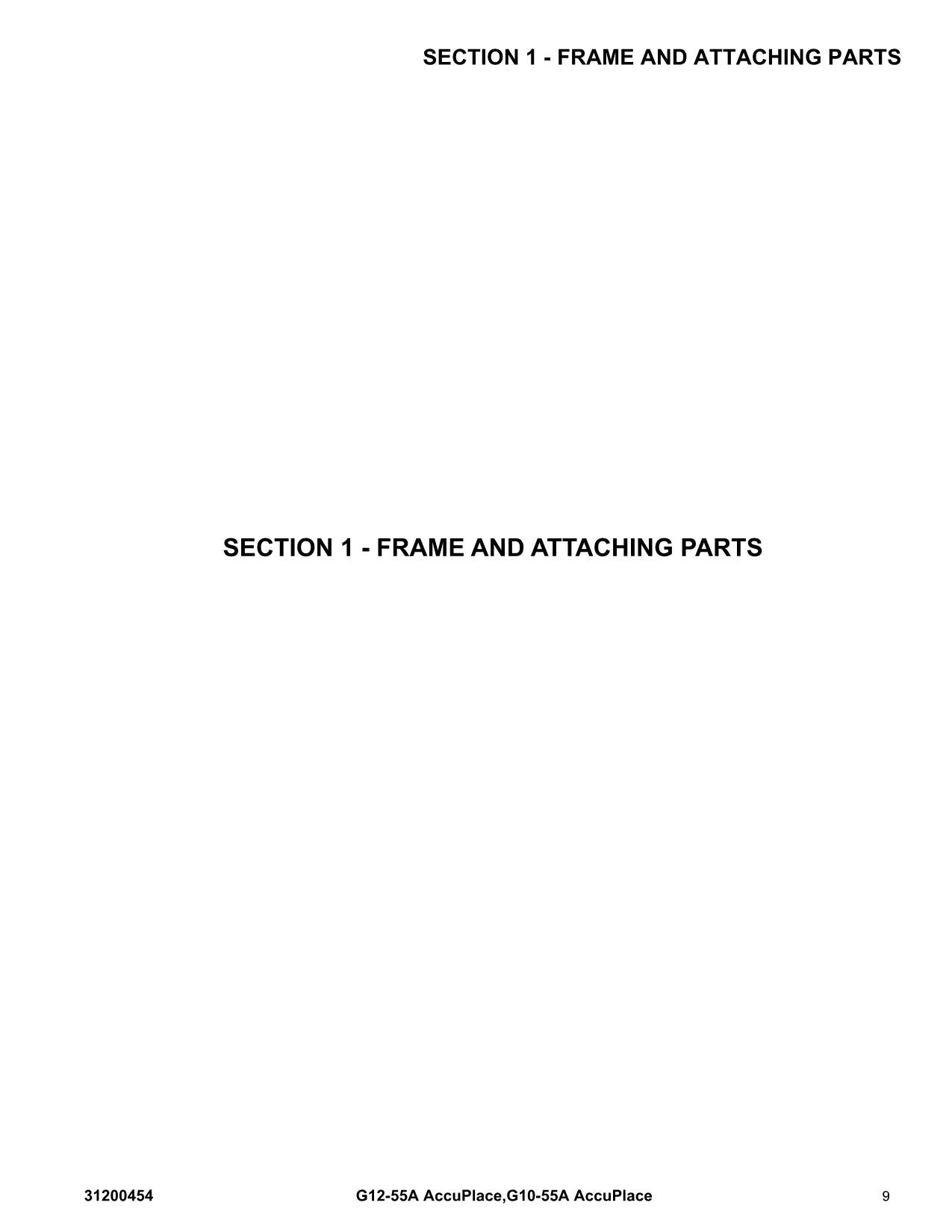 JLG G10-55A AccuPlace G12-55A AccuPlace Telehandler Parts Catalog Manual