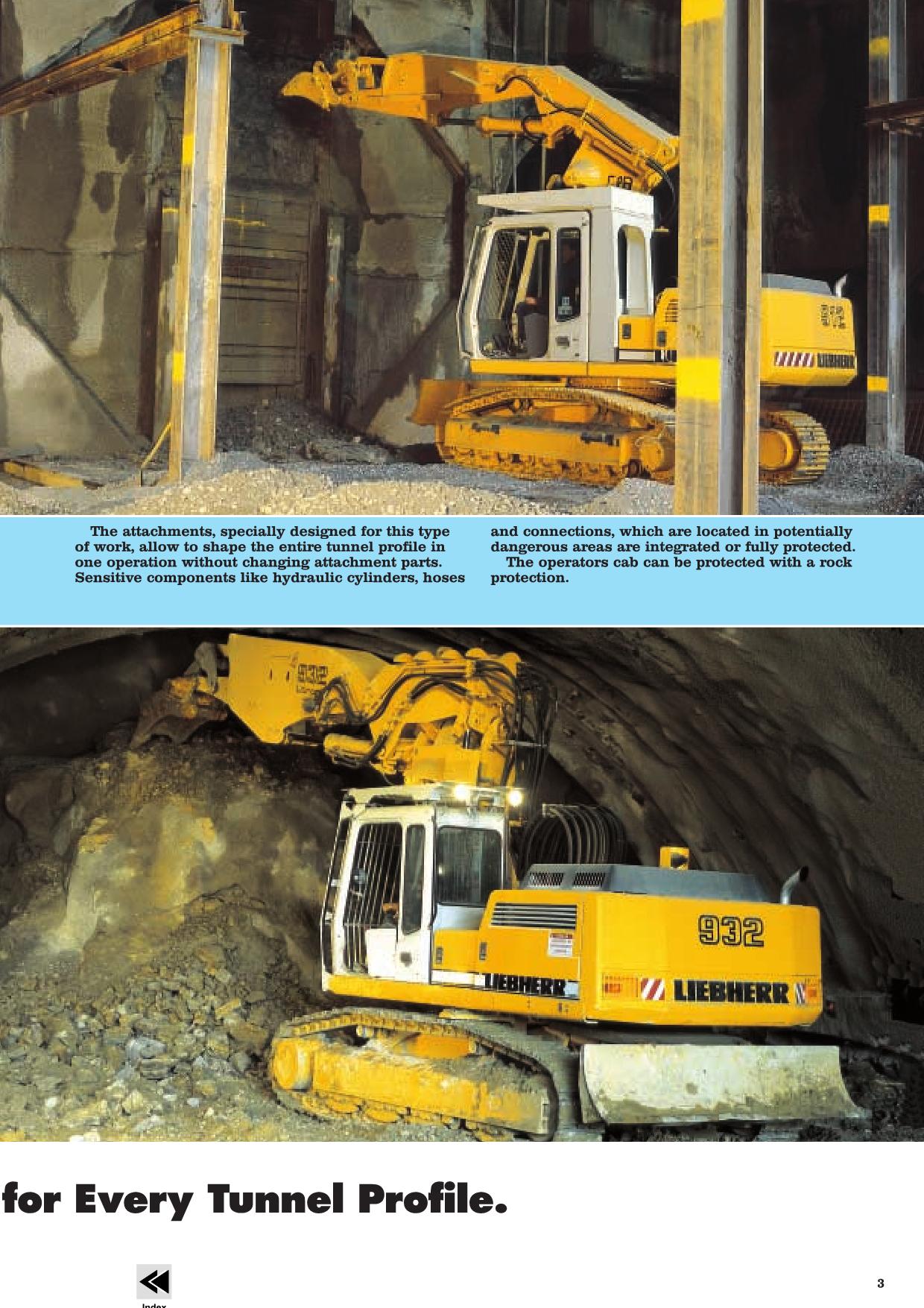 Liebherr R934 B Tunnel Excavator Operators manual serial 9995