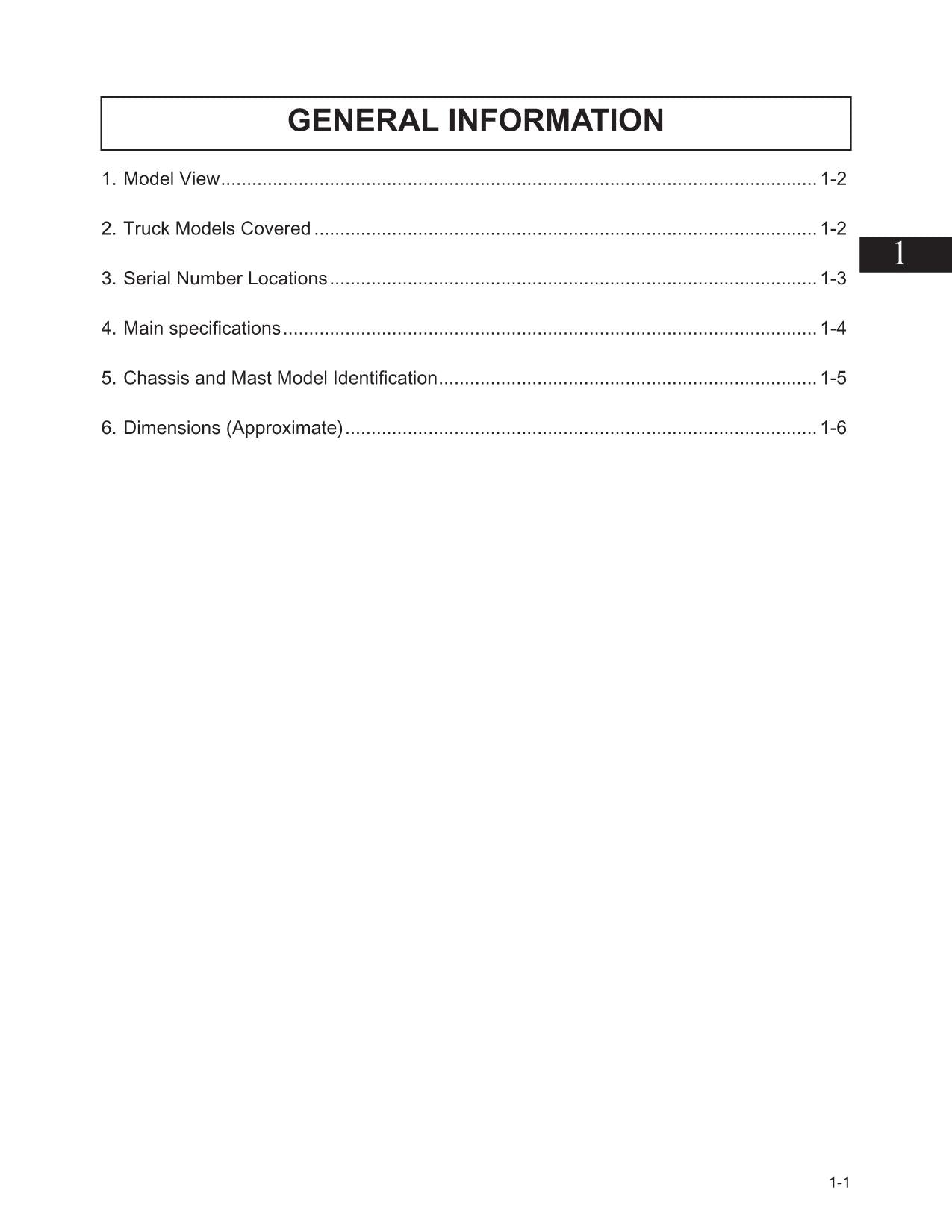 Caterpillar Lift Trucks DP80 DP90 Chassis Mast Option Service Manual