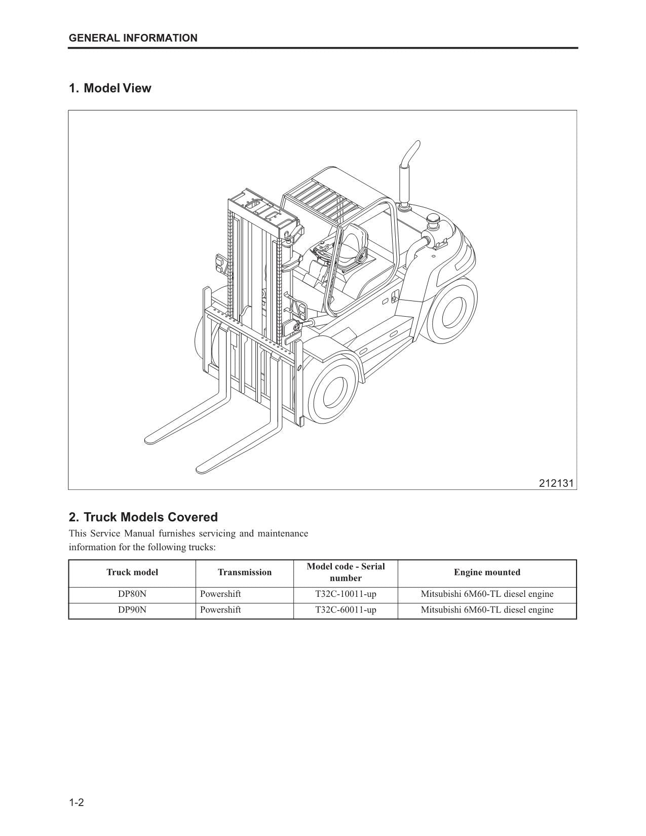 Caterpillar Lift Trucks DP80 DP90 Chassis Mast Option Service Manual