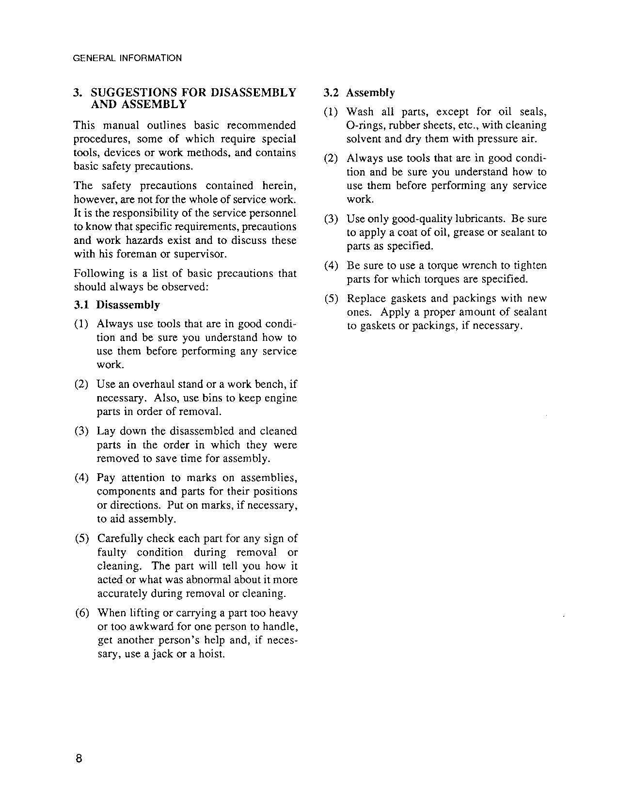 Caterpillar Lift Truck S6S Diesel Engine Service Manual