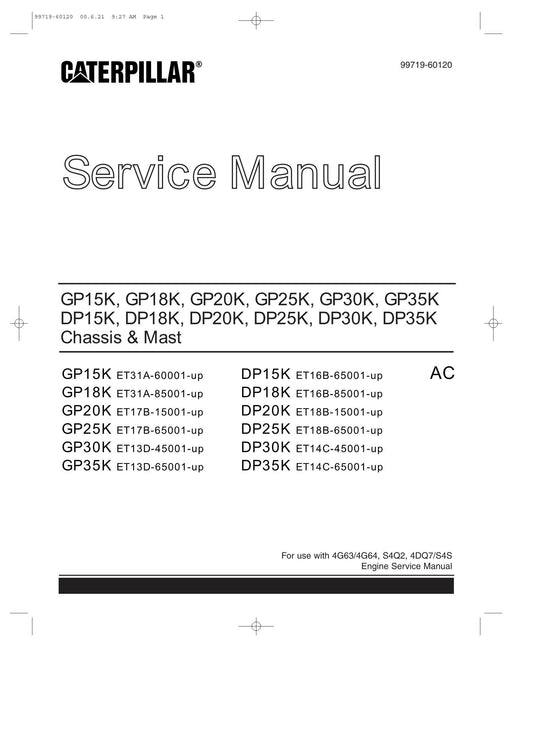 Caterpillar DP18K DP20K DP25K DP30K DP35K Forklift Service Manual