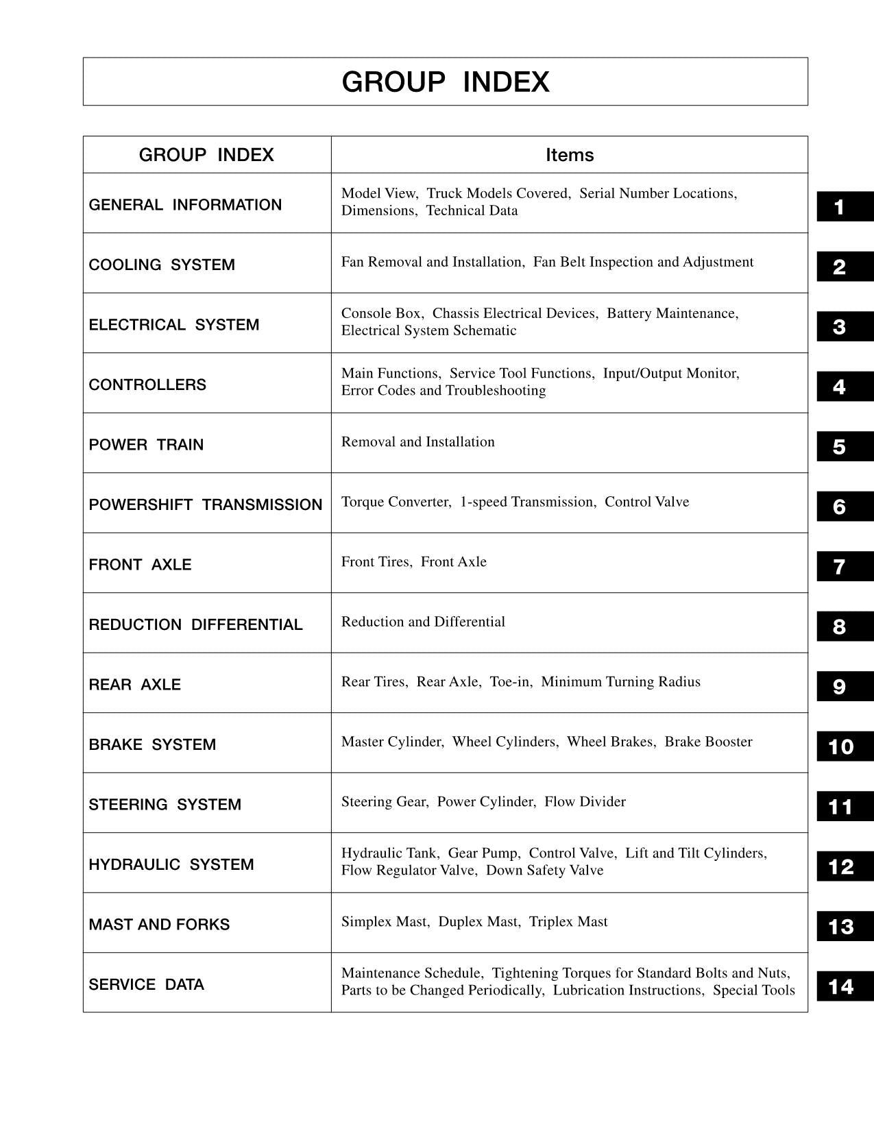 Caterpillar Lift Truck GC20N GC25N GC28N GC30N Option Service Manual