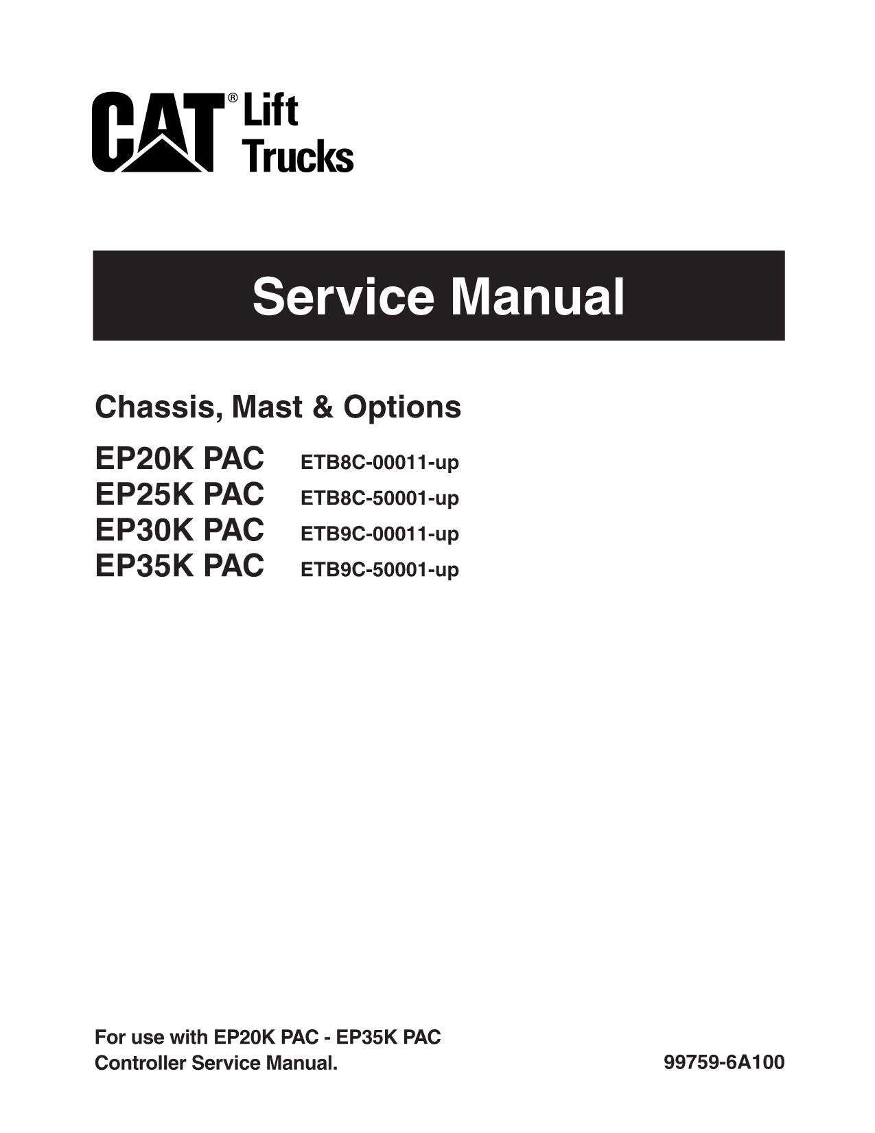 Caterpillar Lift Truck EP20K EP25K EP30K EP35K PAC Option Service Manual