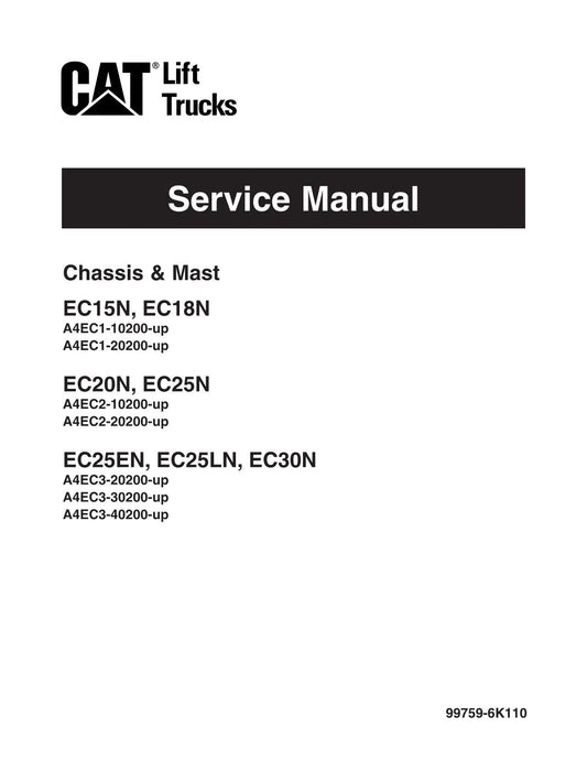 Caterpillar EC25LN EC30N Lift Truck Forklift Service Manual