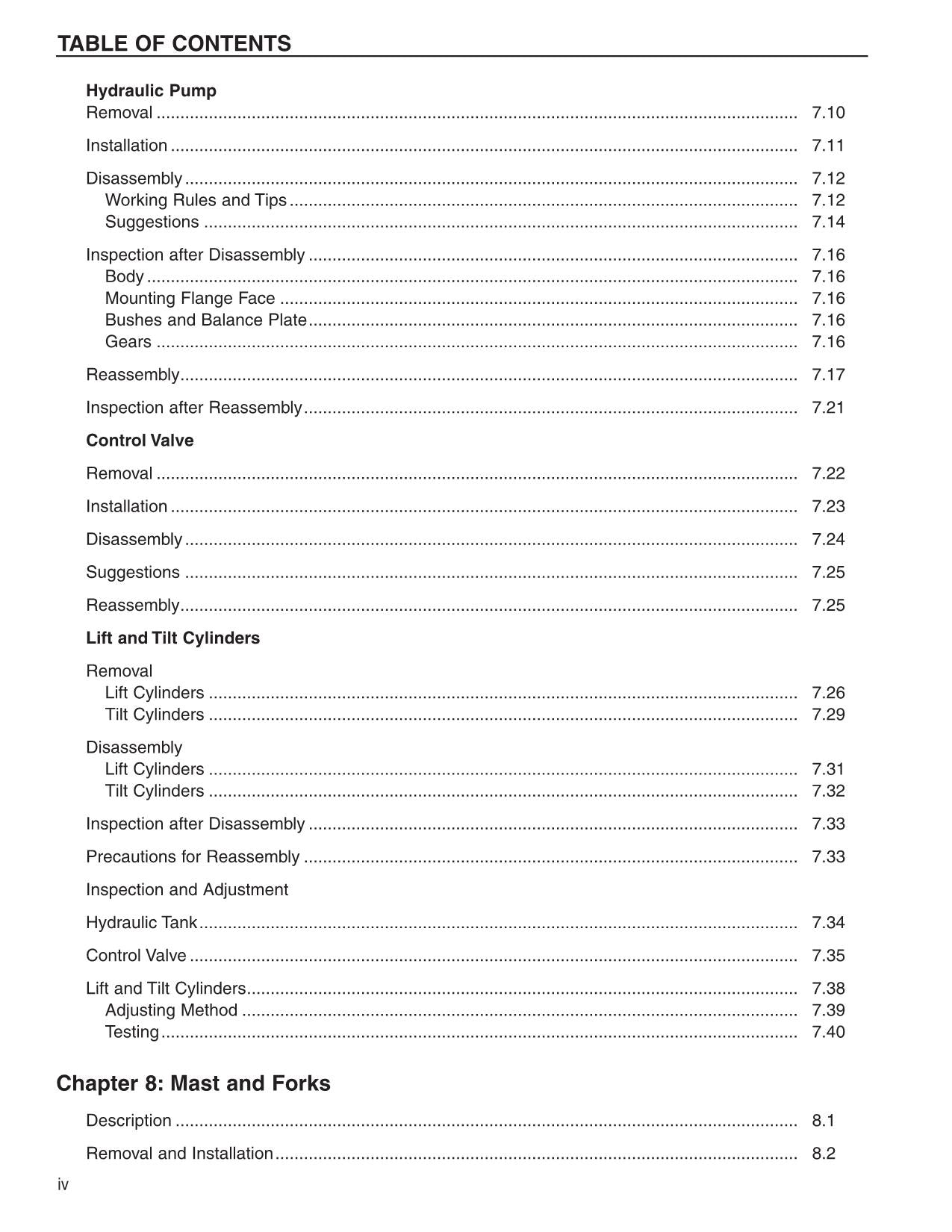 Caterpillar EC25LN EC30N Lift Truck Forklift Service Manual