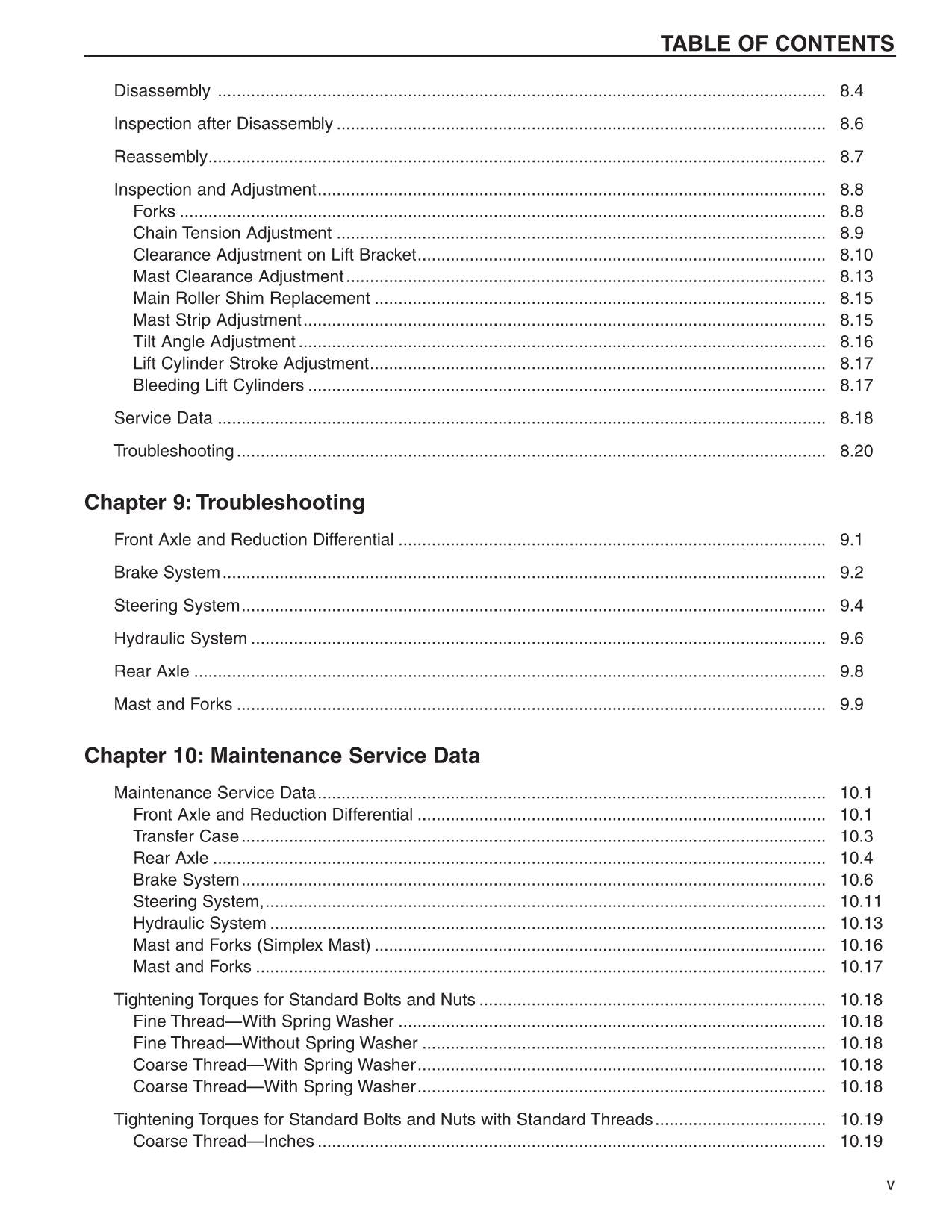 Caterpillar EC15N EC18N EC20N EC25N Lift Truck Forklift Service Manual