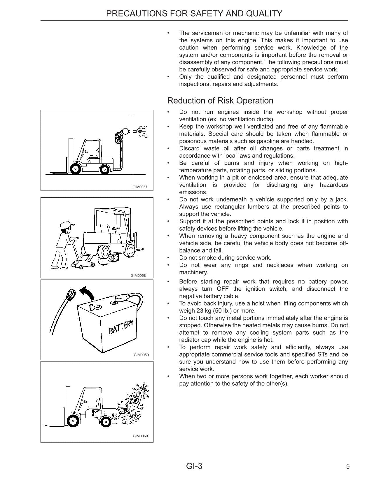 Caterpillar Lift Trucks K21 K25 Gasoline Engine Service Manual