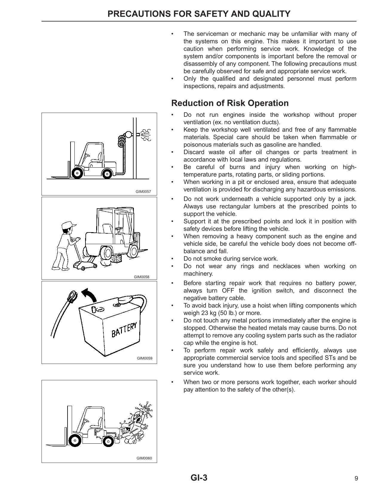 Caterpillar Forklift K21 K25 Gasoline Engine Service Manual