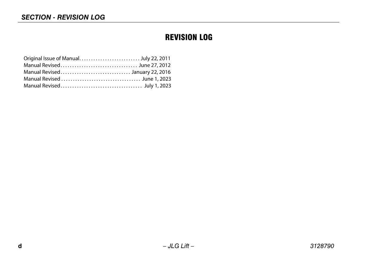 JLG X700AJ Compact Crawler Boom Maintenance Operation Operators Manual