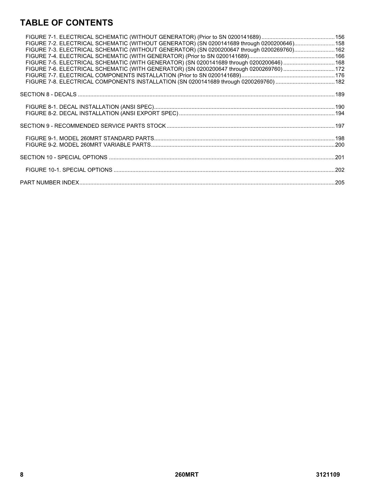 JLG 260MRT Scissor Lift Parts Catalog Manual 0200000100-0200269758