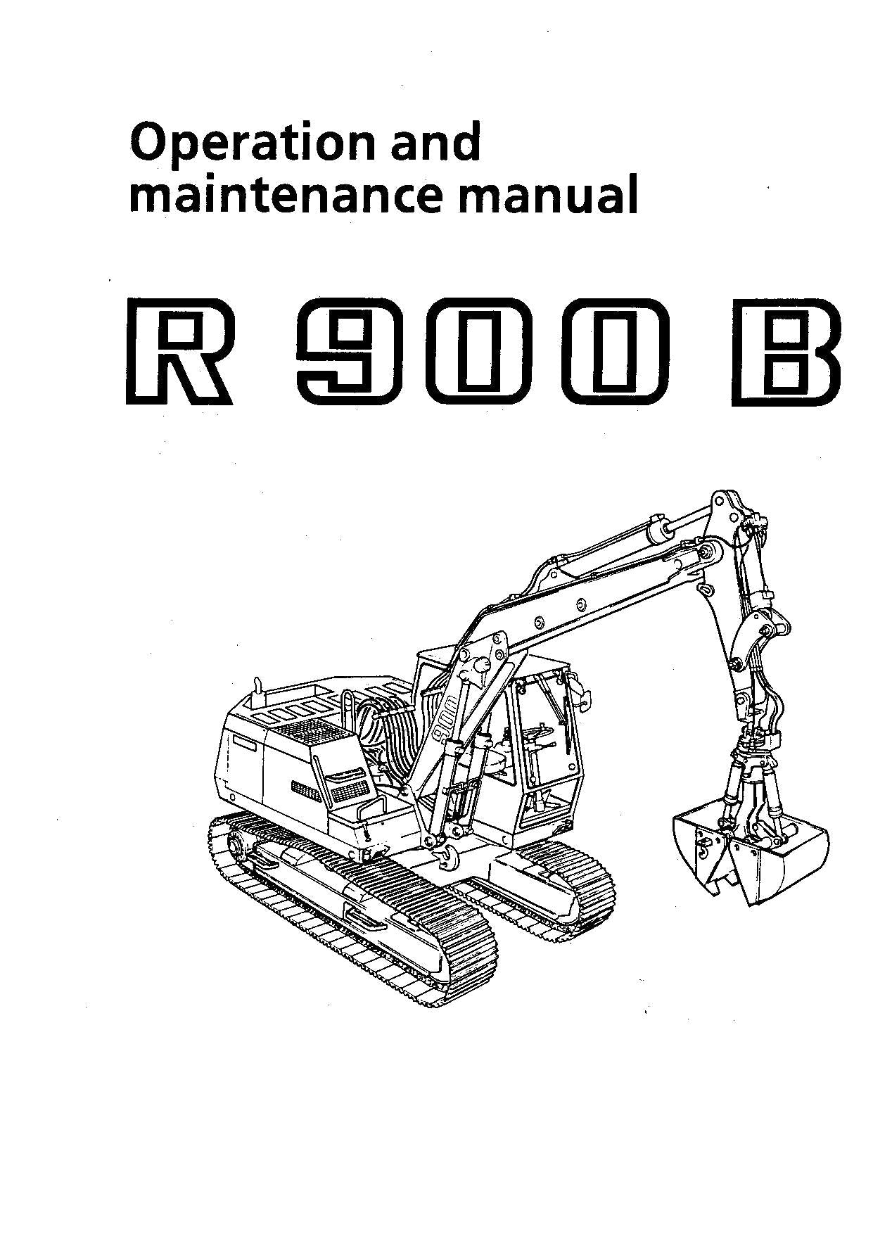 Liebherr R900 B Excavator Operators manual