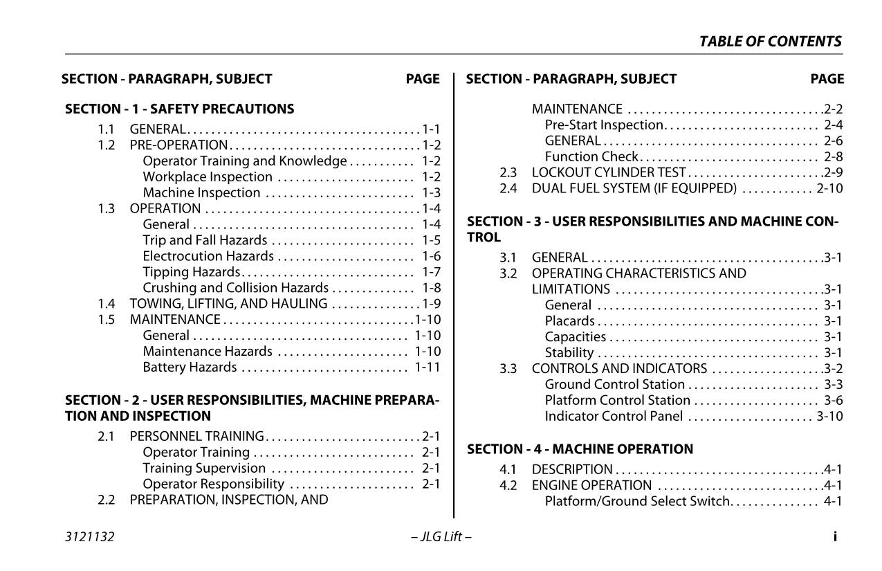 JLG 3394RT 4394RT Scissor Lift Maintenance Operation Operators Manual 3121132