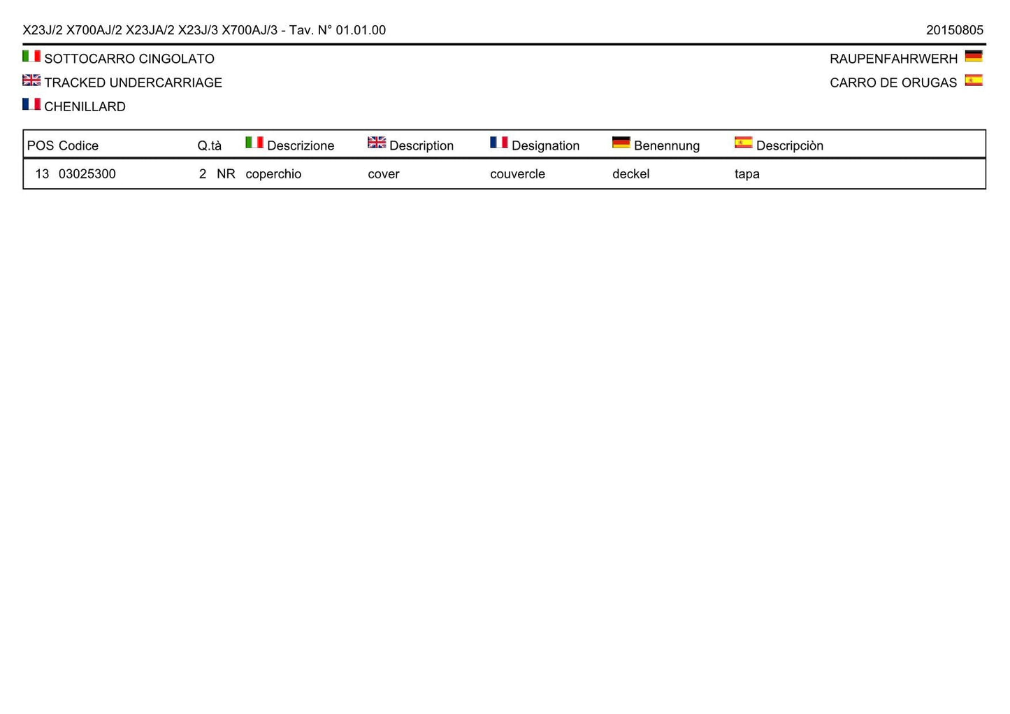 JLG GEN 2 & 3 X23J GEN 2 X23JA Compact Crawler Boom Parts Catalog Manual