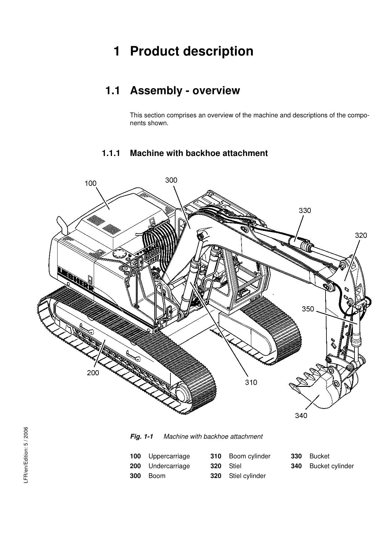 Liebherr R924 B Litronic Excavator Operators manual