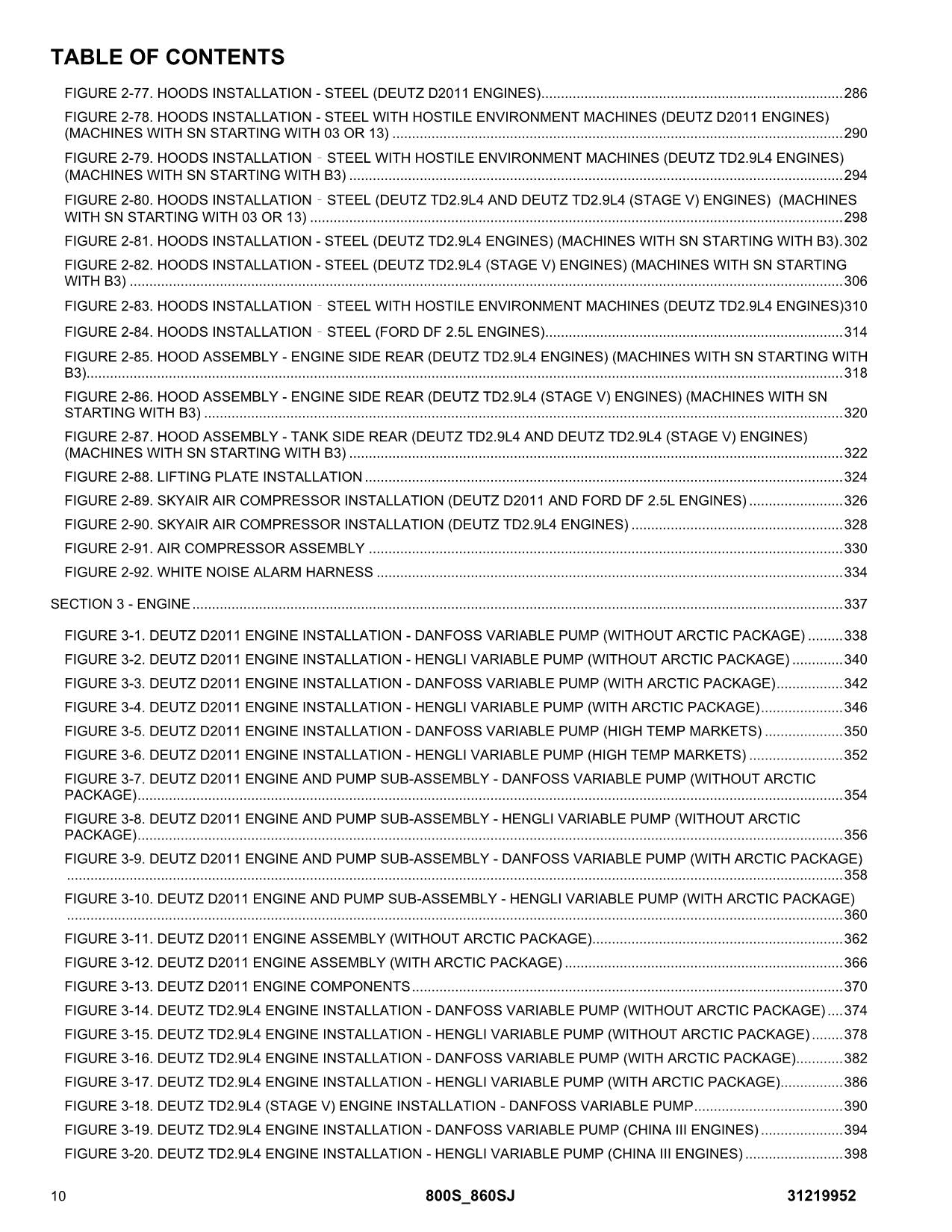 JLG 800S 860SJ Boom Lift Parts Catalog Manual 31219952