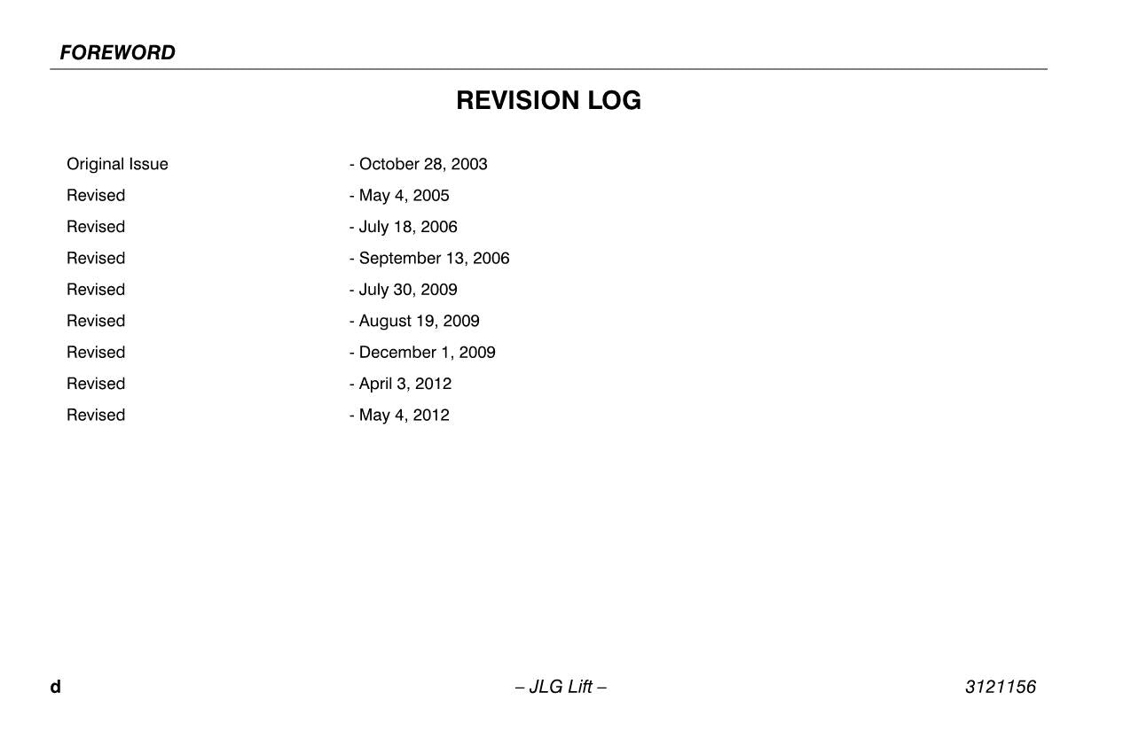 JLG 600SC 660SJC Boom Lift Maintenance Operation Operators Manual 3121156