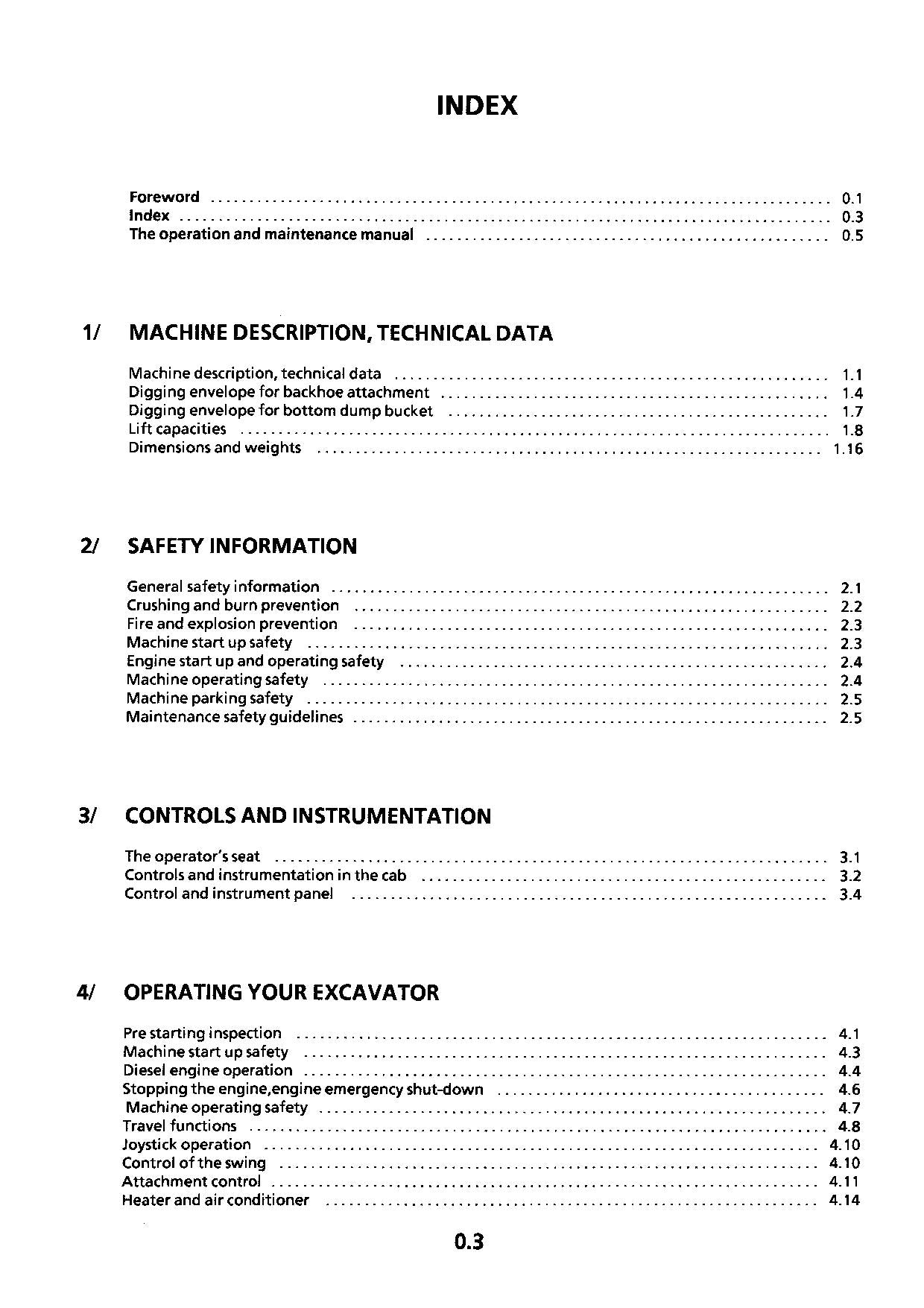 Liebherr R952 Litronic Excavator Operators manual