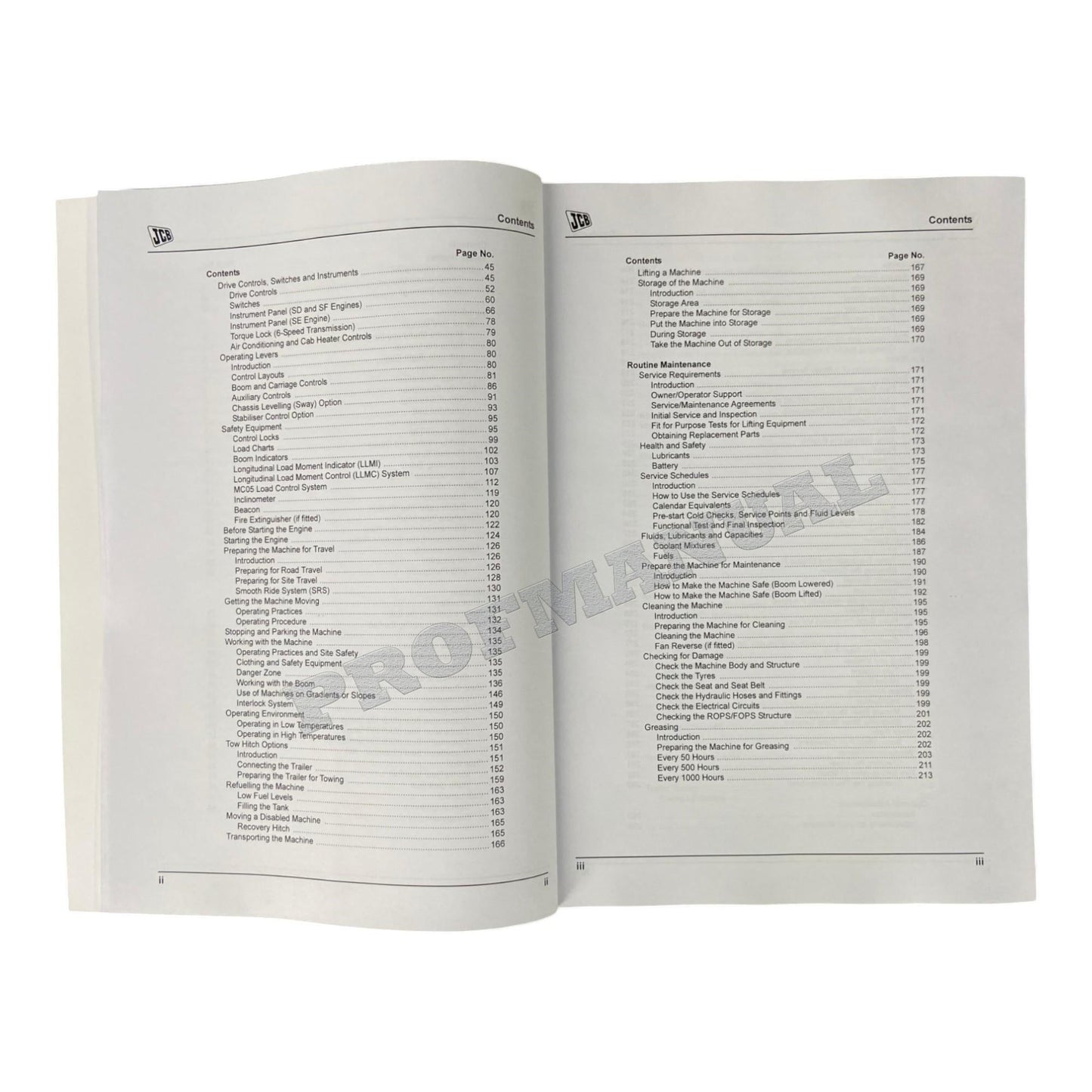 JCB 540-140 550-140 550-80 LLMI-LLMC 540-170 MC05 Handler Operators Manual