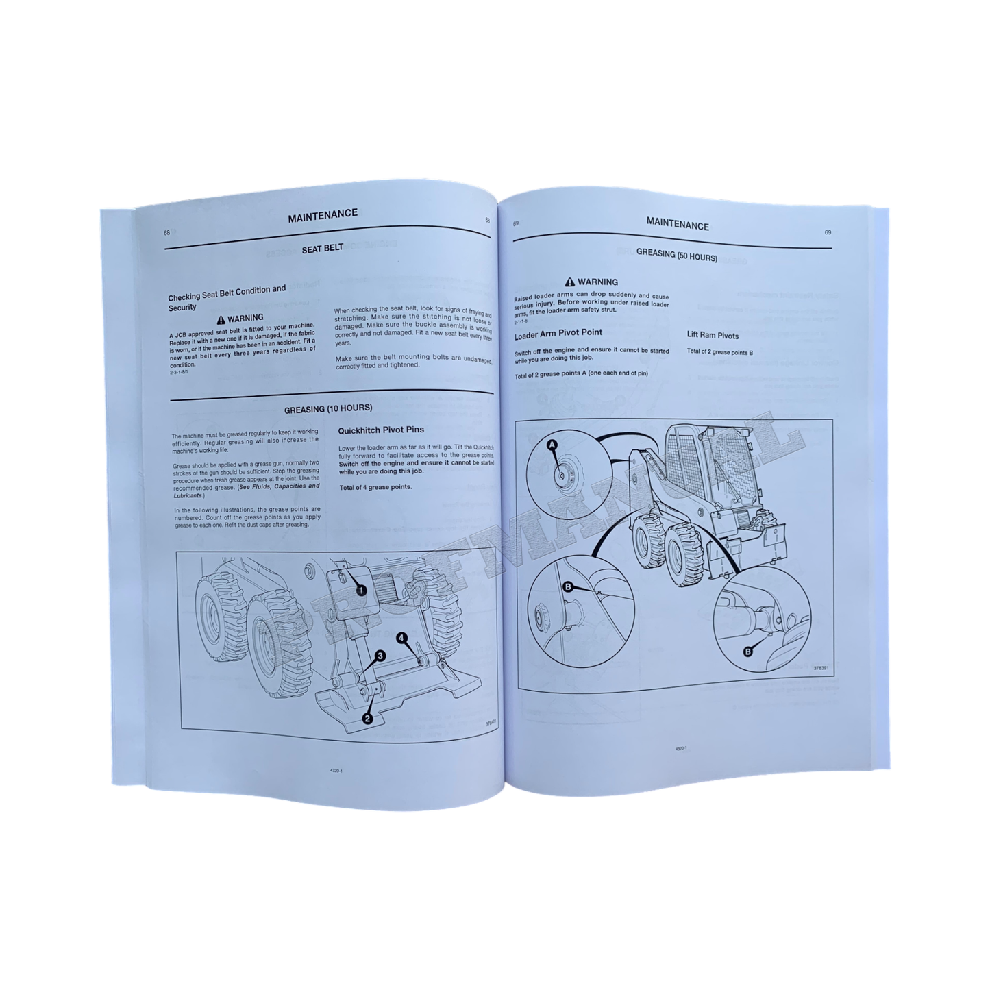 JCB Robot 190 190HF 1110 1110HF Skid Steer Loader Operators Manual