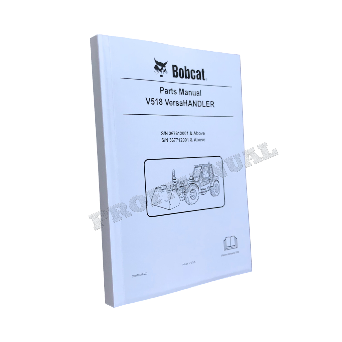 Bobcat V518 VersaHandler Parts Catalog Manual 367612001- 367712001-