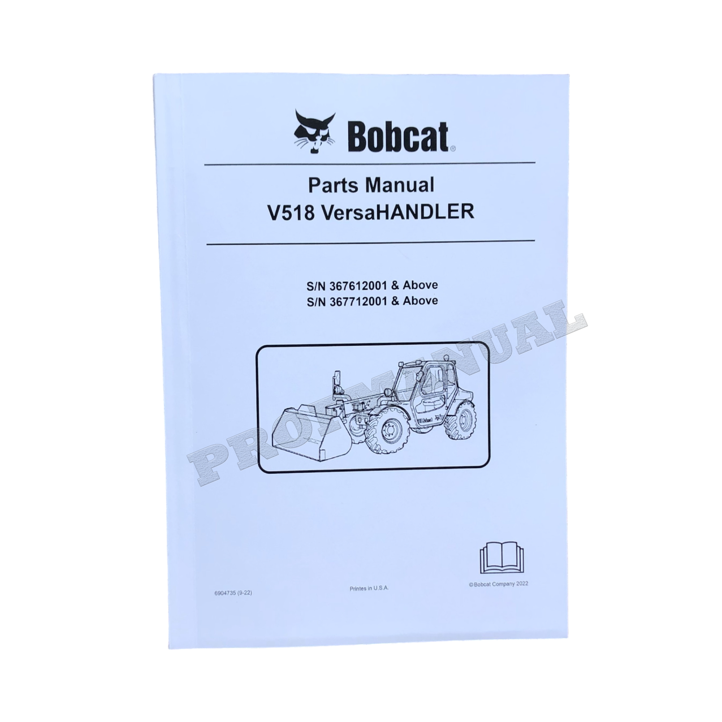 Bobcat V518 VersaHandler Parts Catalog Manual 367612001- 367712001-