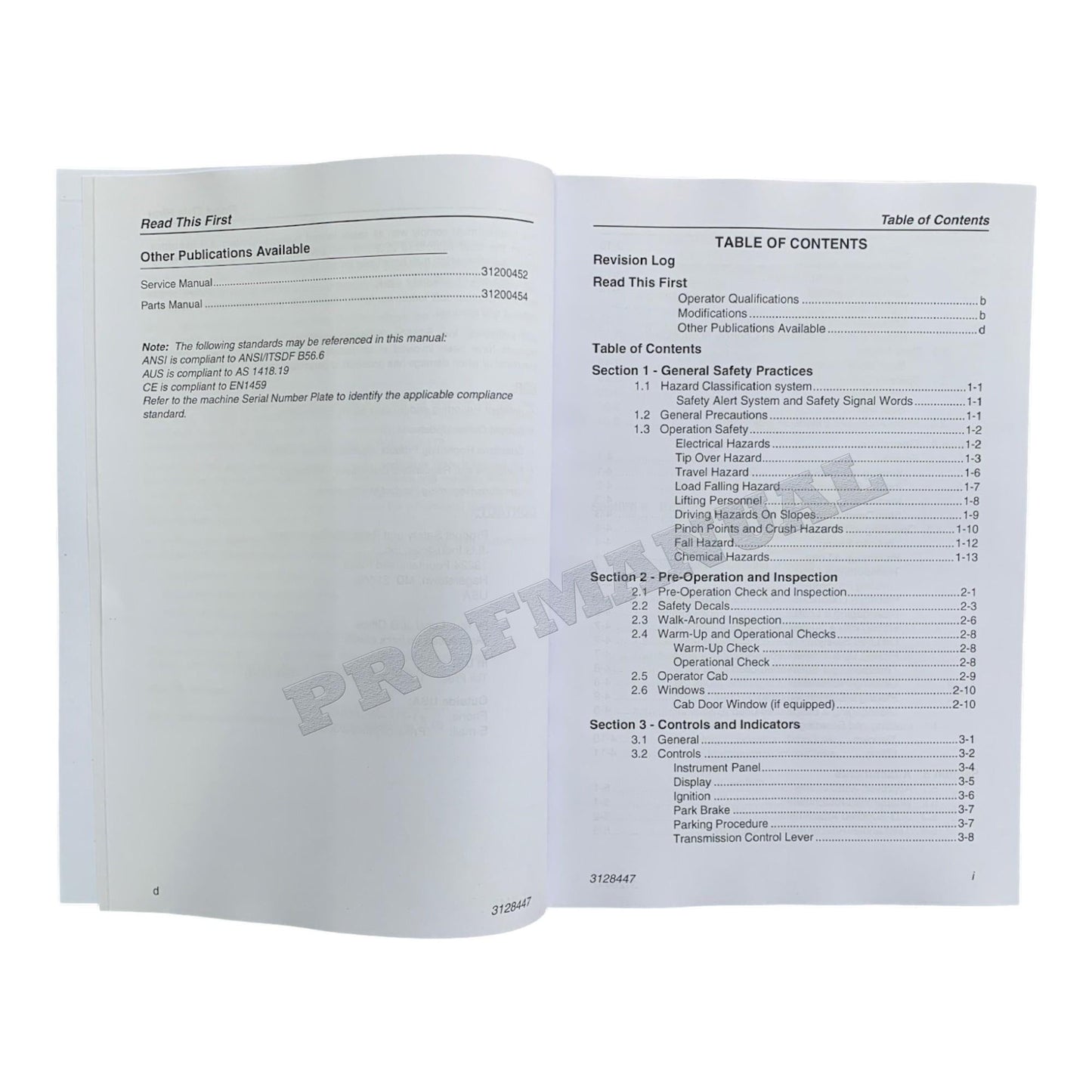 JLG G10-55A G12-55A AccuPlace Telehandler Maintenance Operation Operators Manual