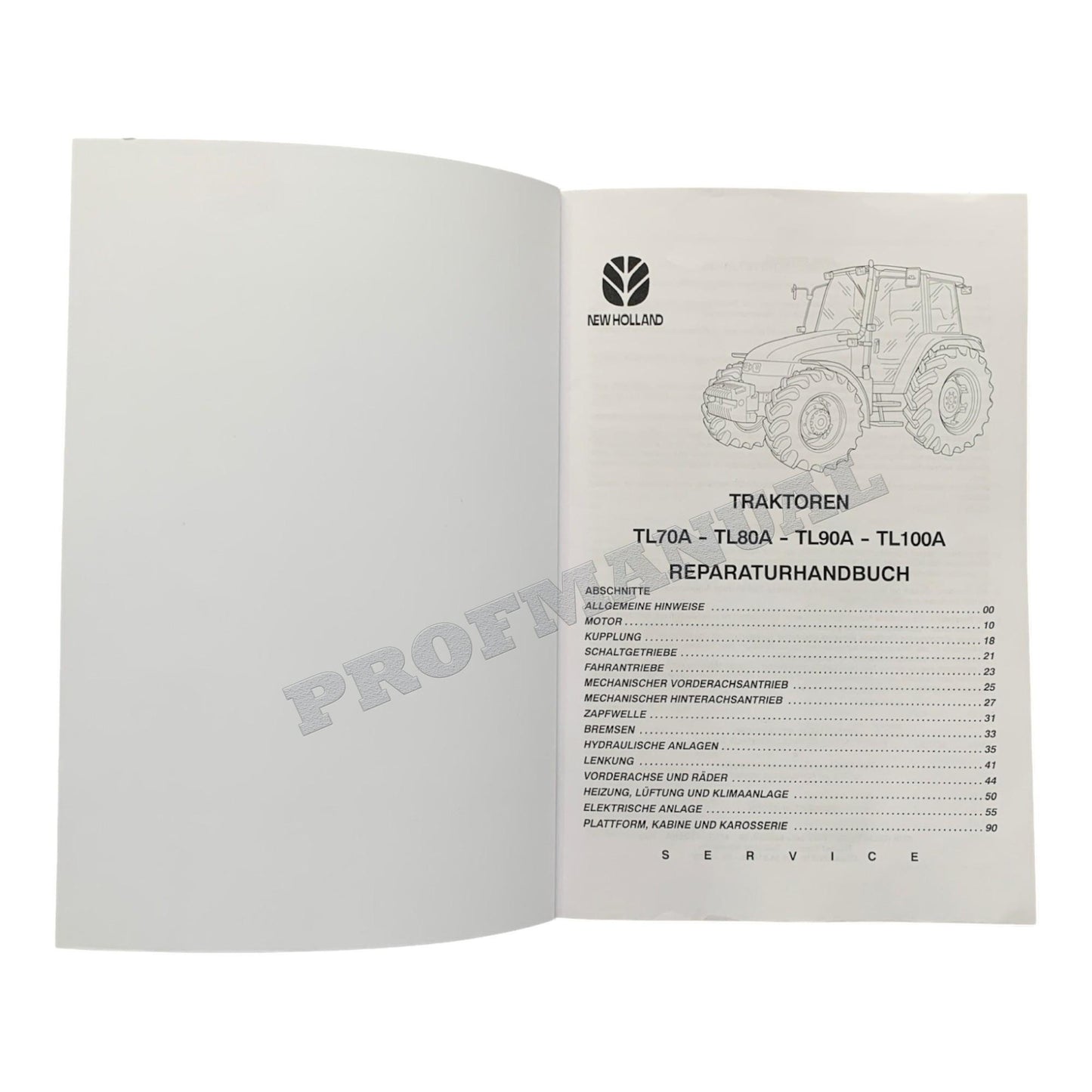 NEW HOLLAND TL70A TL80A TL90A TL100A TRAKTOR REPARATURHANDBUCH