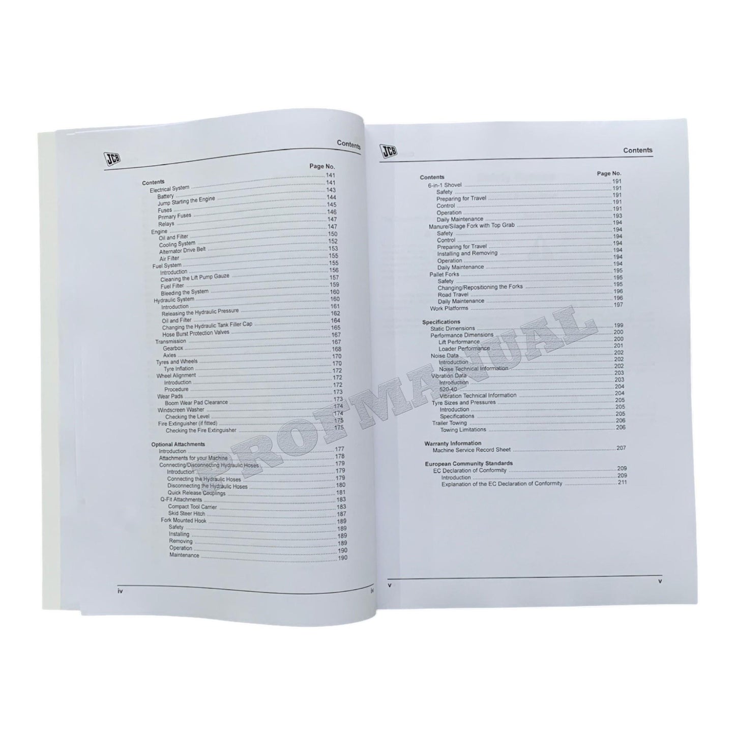 JCB 520-40 Telescopic Handler Operators Manual 9821_0400-6